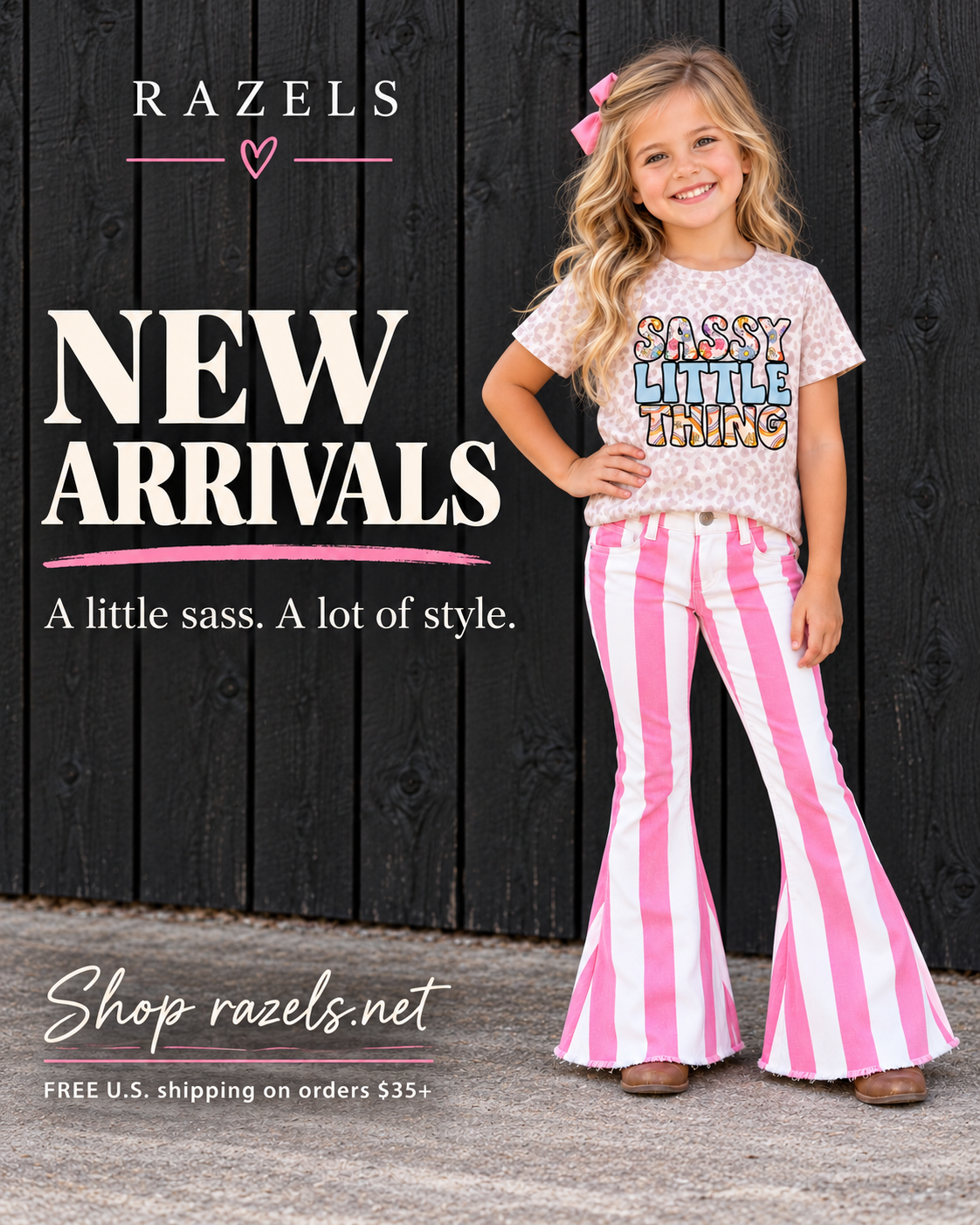 Girls Sassy Little Thing Leopard Print T-Shirt
