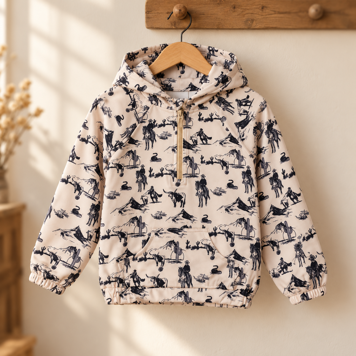 Kids Vintage Cowboy Pullover, Western Hoodie