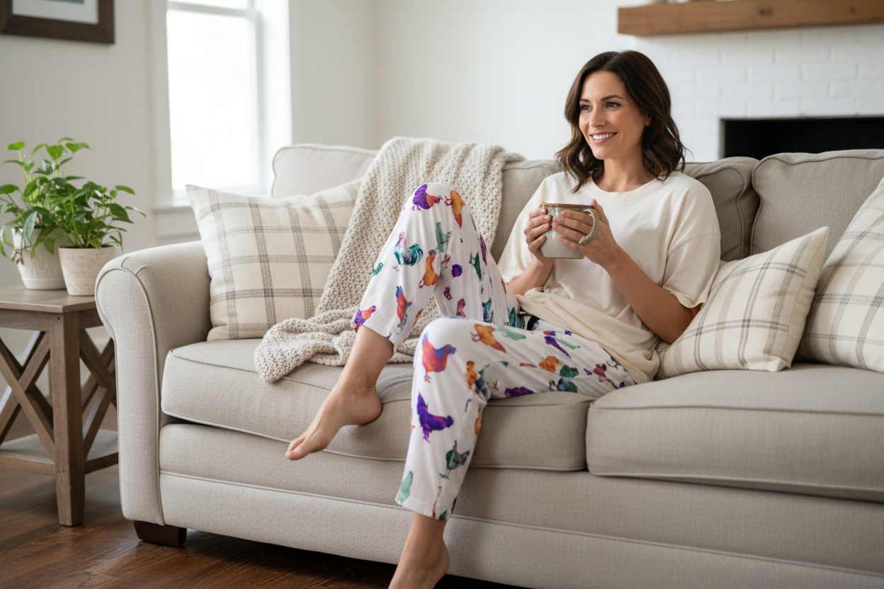 Chicken Pajama Pants | Colorful Lounge Pants