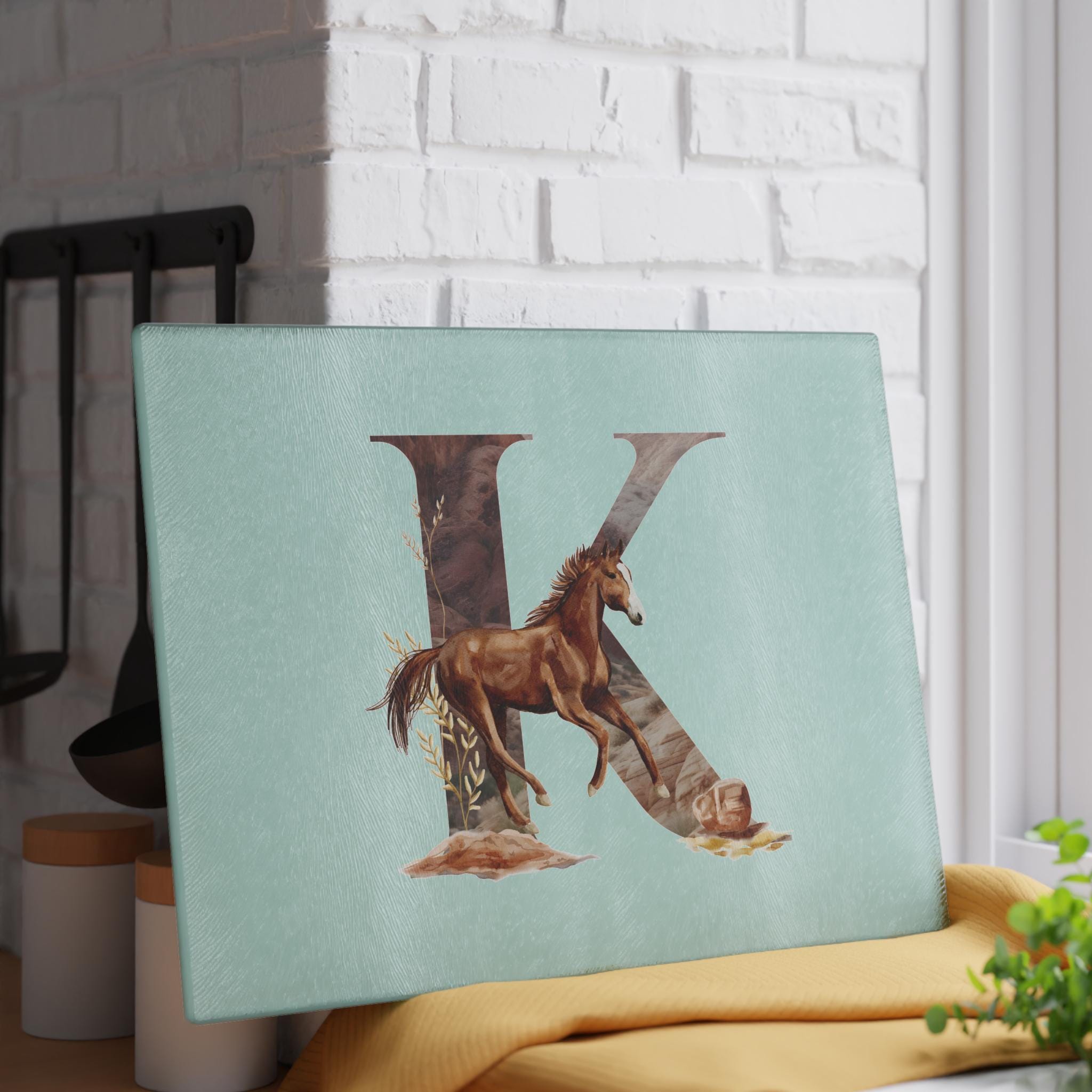 Cowboy Kitchen Personalized Cutting Board – Rustic Western Ranch Decor, Custom Glass Counter Saver Gift -Razels