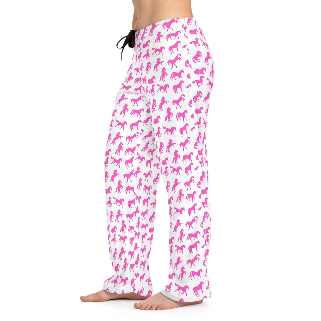 Pink Pony Club Pajama Pants, Hot Pink Horse Cowgirl Pajamas, Western Print Party Pants, Pink Pony Sleepwear, BACHELORETTE Party