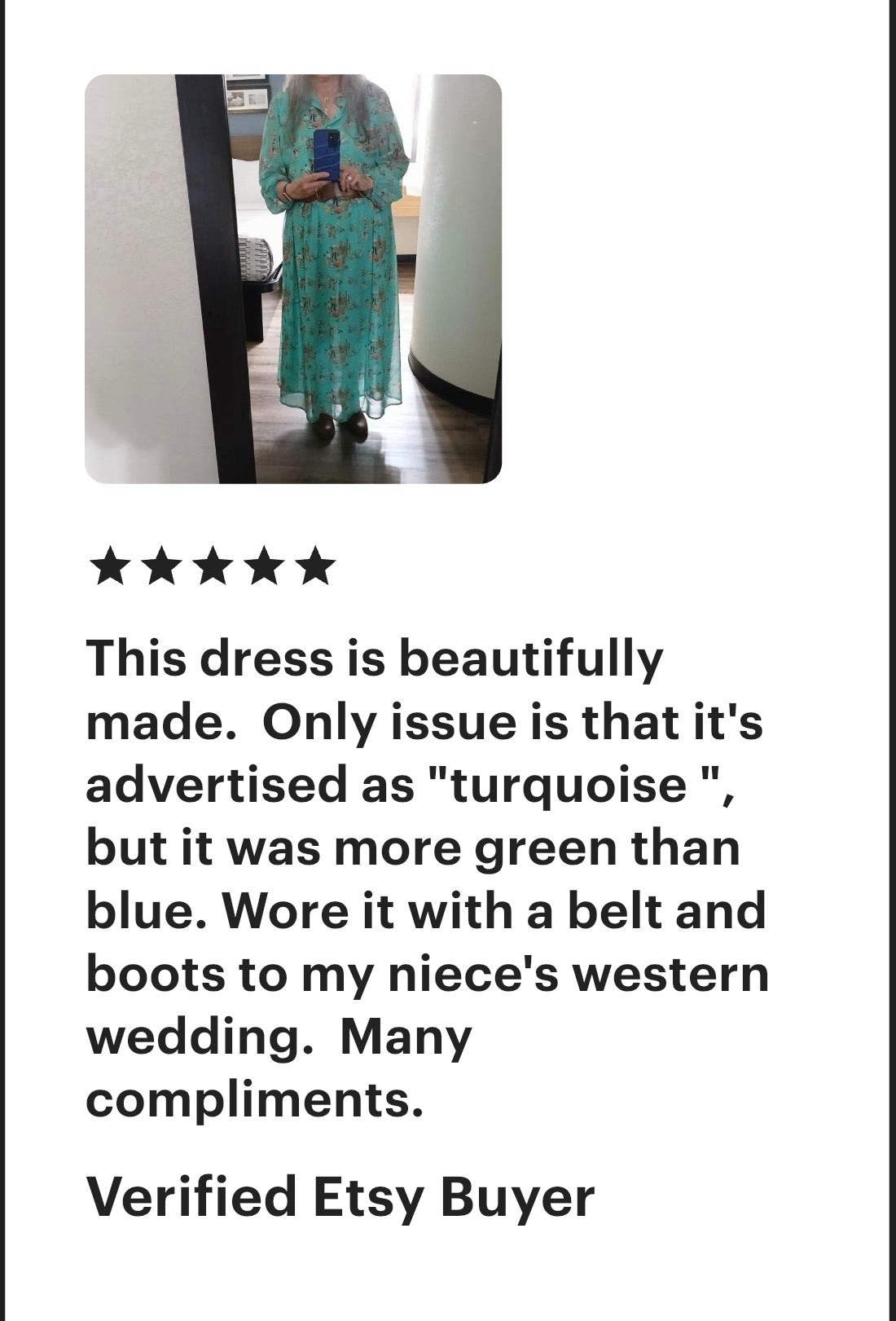 Turquoise Western Maxi Dress | Long Sleeve Cowboy Print Dress