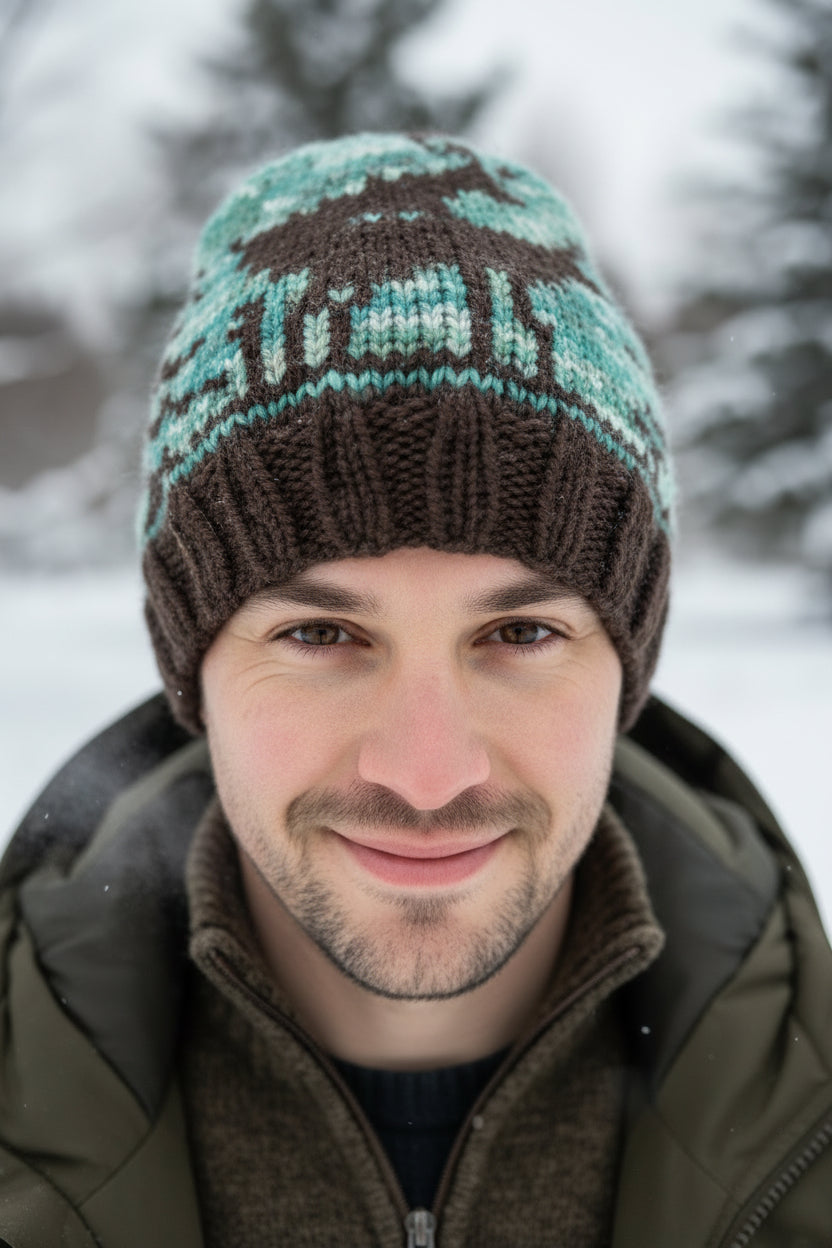Hand-Knit Elk Hat: Outdoorsman Gift for Deer Hunters -Razels