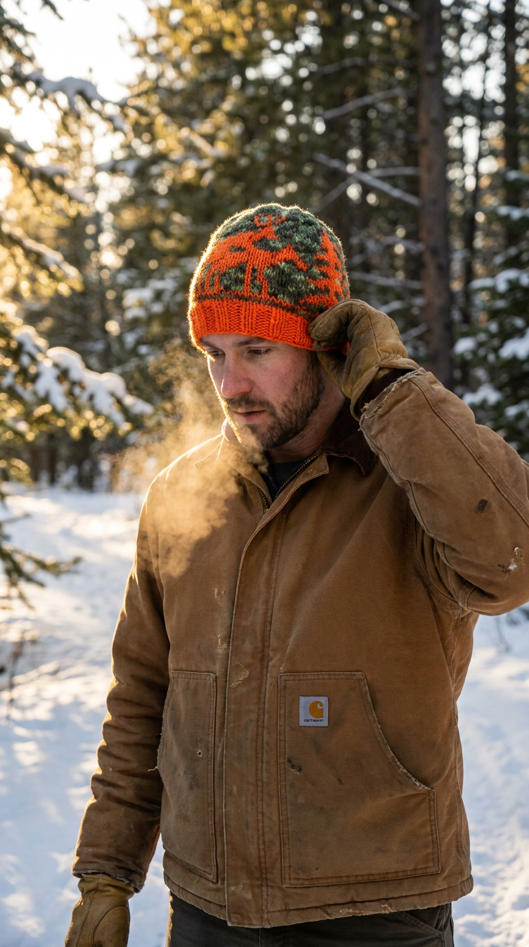Camo Knit Beanie: Funny Deer Hunting Gift,  Fornicating Deer hat