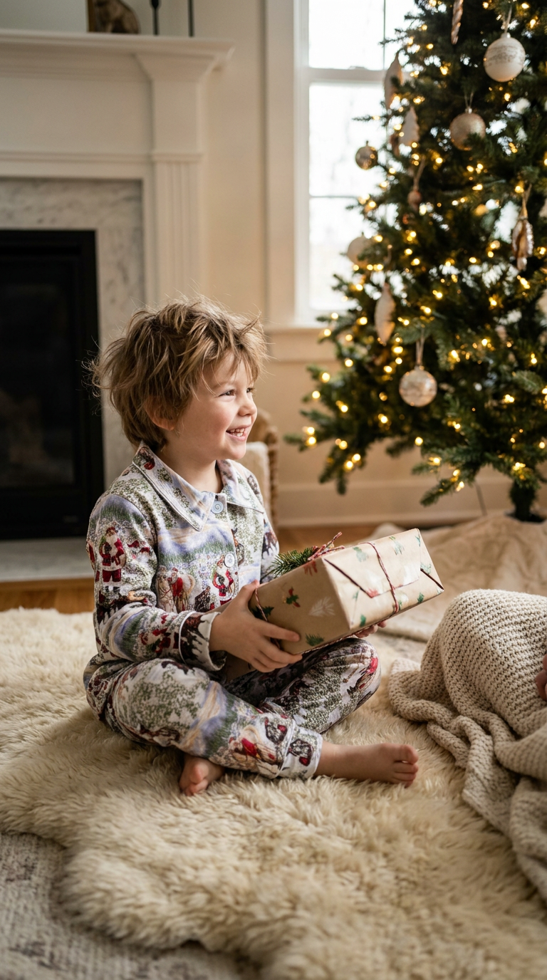 Kids Cowboy Santa Button Down Christmas Pajamas | Western Matching Family PJs | Baby-14/16