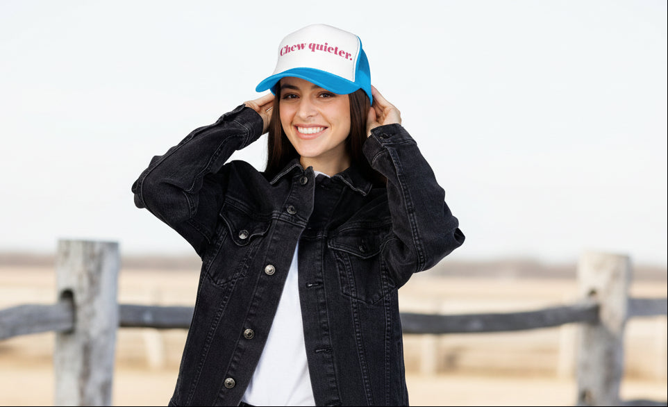 CHEW Quieter Foam Trucker Hat | Funny Embroidered Cap | Custom Humor Hat -Razels