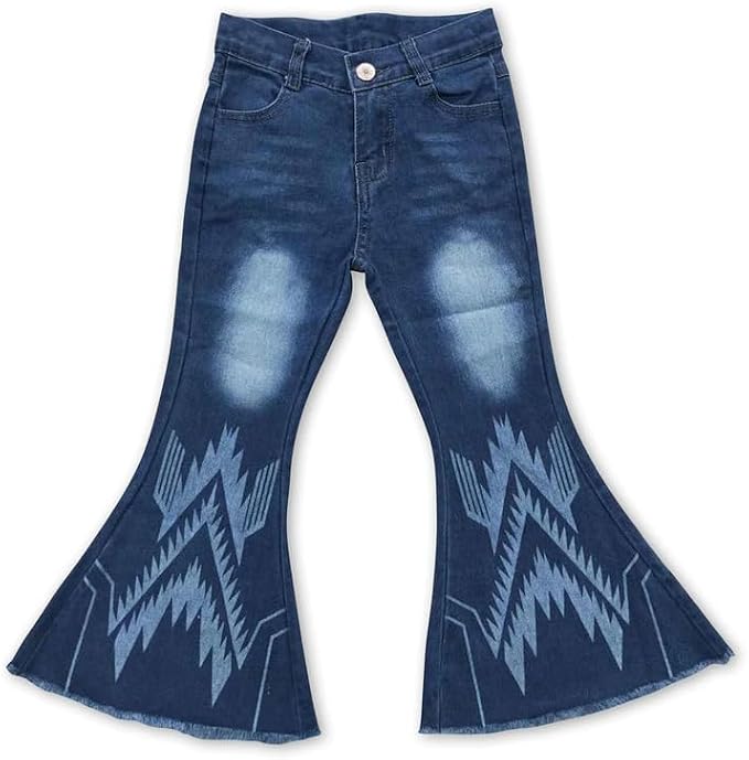 Girls Western Bell Bottom Jeans | Cowgirl Flare Jeans | Razels
