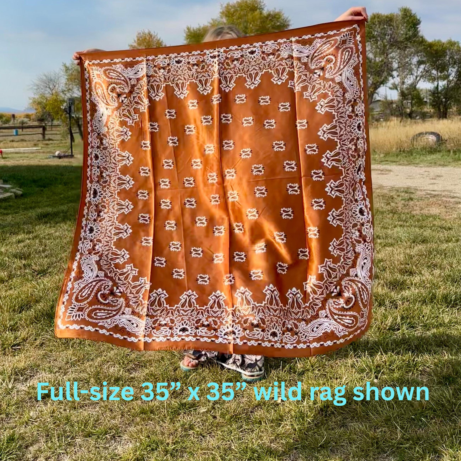 Western Paisley Wild Rag Scarf | Satin Cowgirl Bandana