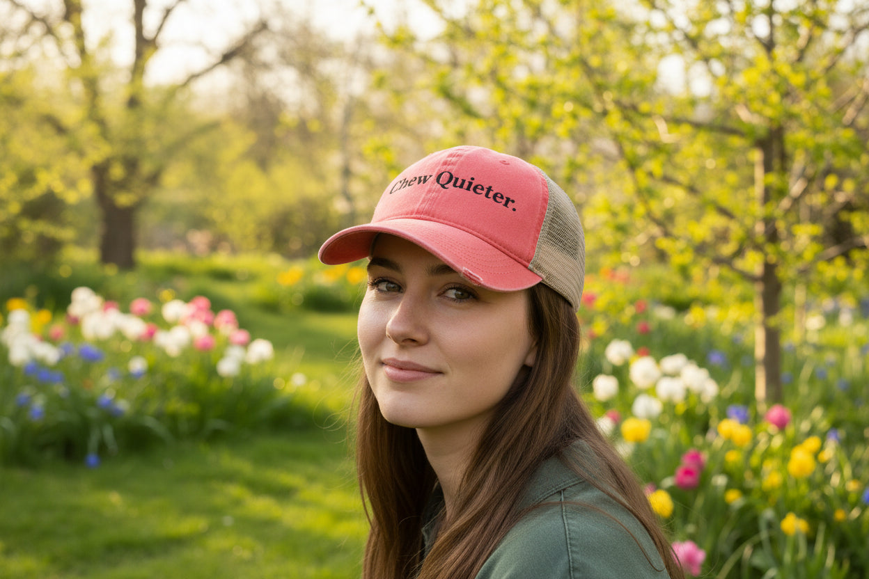 WOMENS CUTE FUNNY PONY TAIL TRUCKER HATS