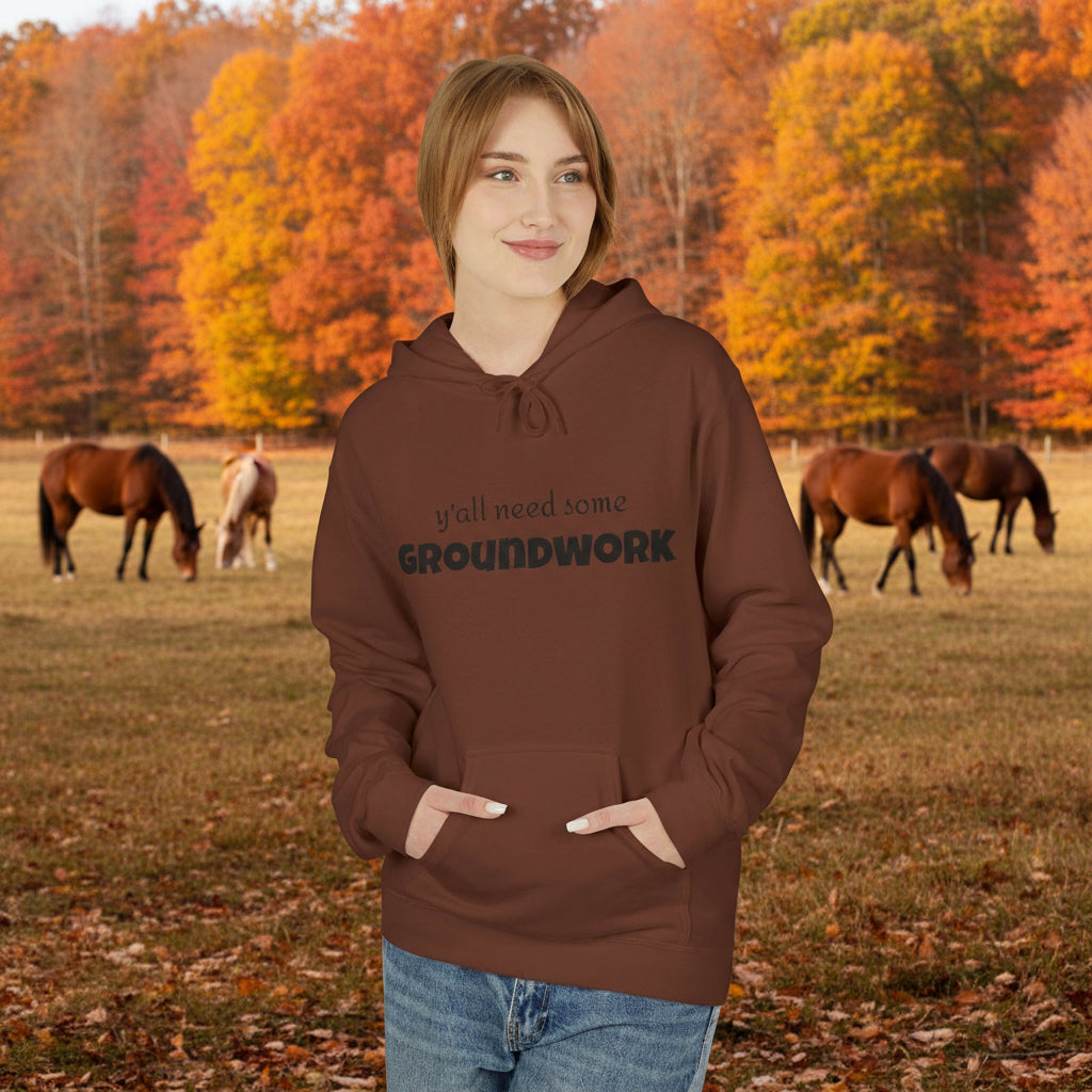 Cozy Unisex Hoodie with Inspirational Quote, Ideal for Relaxing Days, Gift for Friends, Groundwork Theme, Perfect for Casual Wear, [...] -Razels