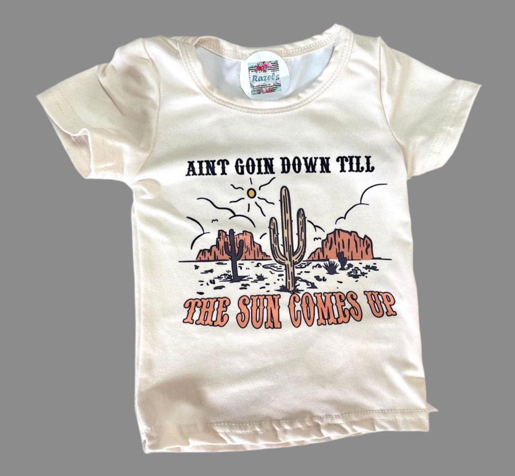 Aint Going Down Til The Sun Comes Up size girls 8/9, Bell Bottom Outfit - Razels