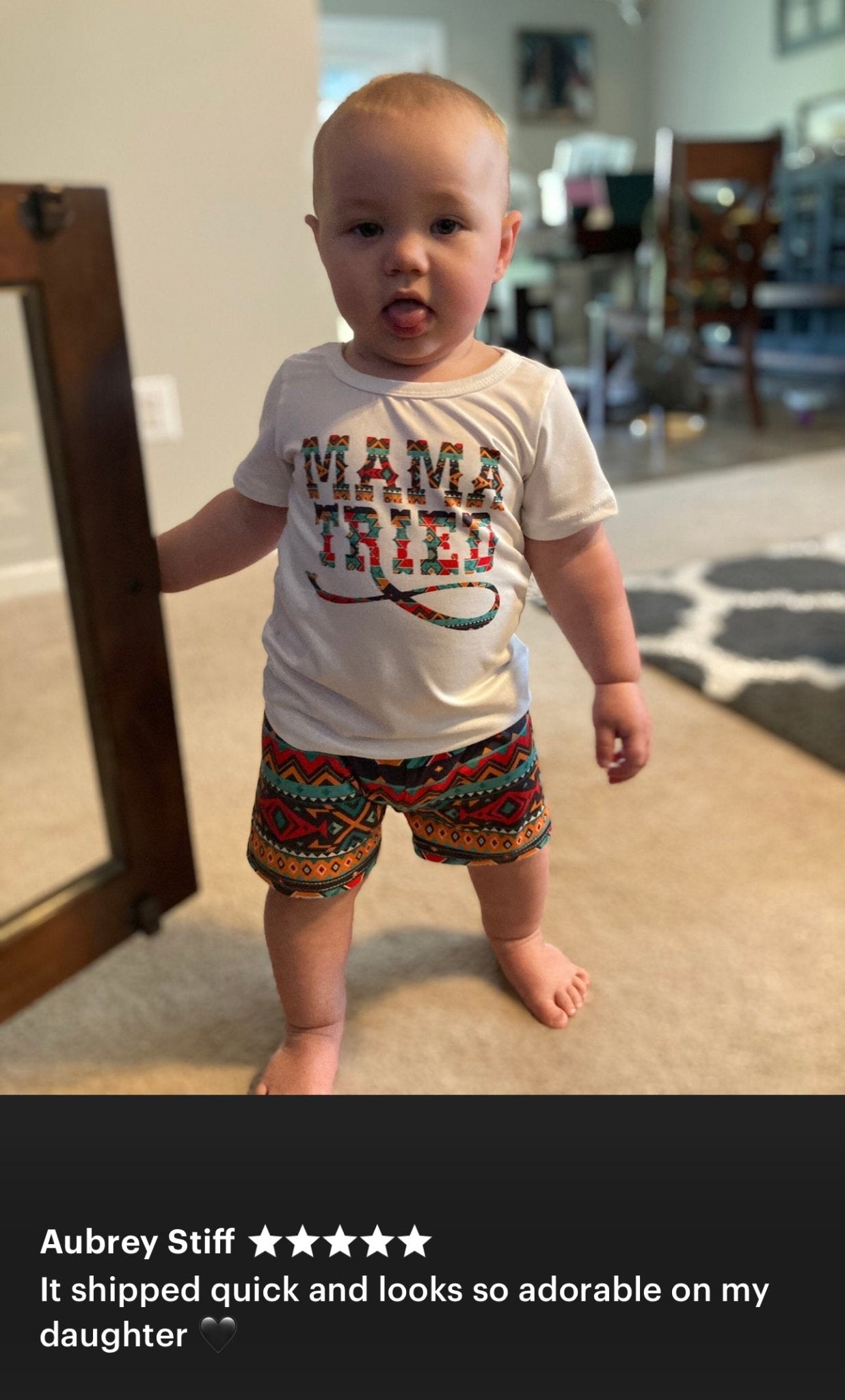 Aztec MAMA Tried Short Set, WESTERN BABY Outfit - Razels