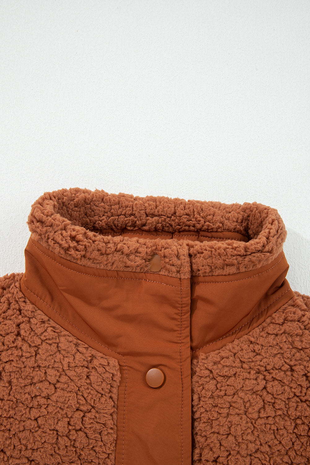 Cinnamon Faux Fur Vest – Snap Button Front Knot Side Plush Vest with Pockets, Cozy Layering Women’s Fall & Winter Fashion Outerwear