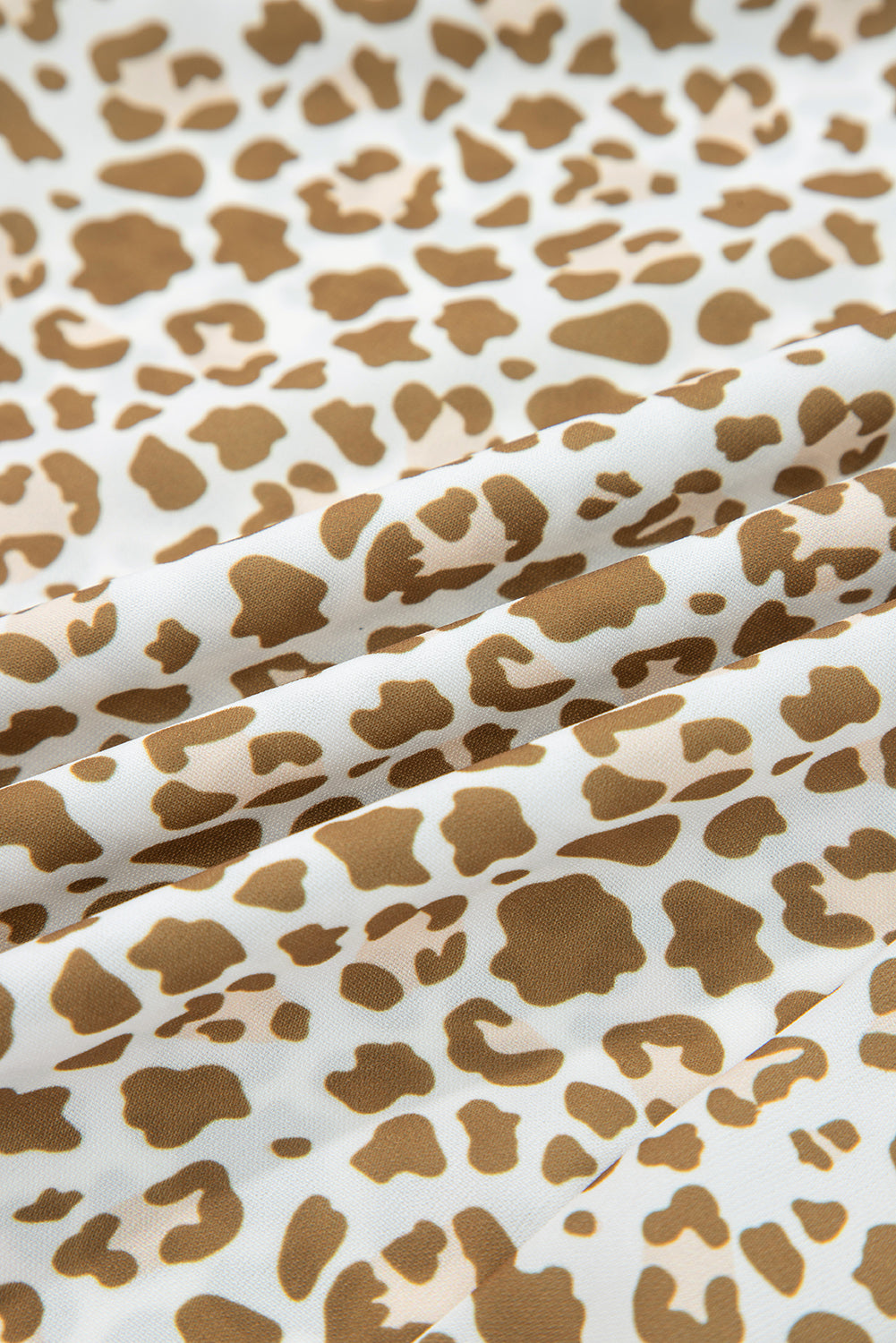 Khaki Leopard Print Pants, Womens Drawstring Loose Fit Pants, Elastic Waist Straight Leg Leopard Pants,