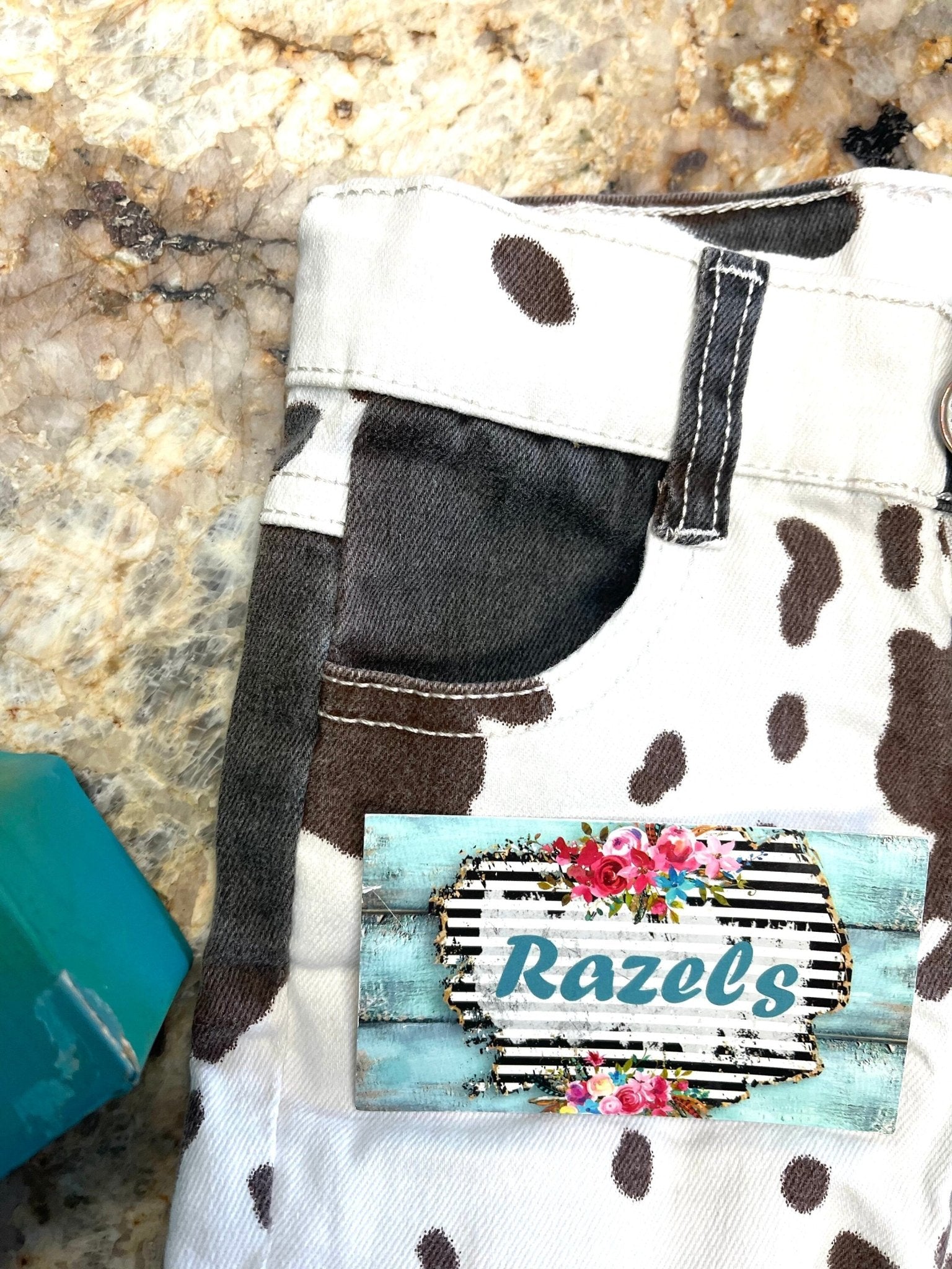 COW print JEANS, Cowgirl Bell Bottom Jeans - Razels