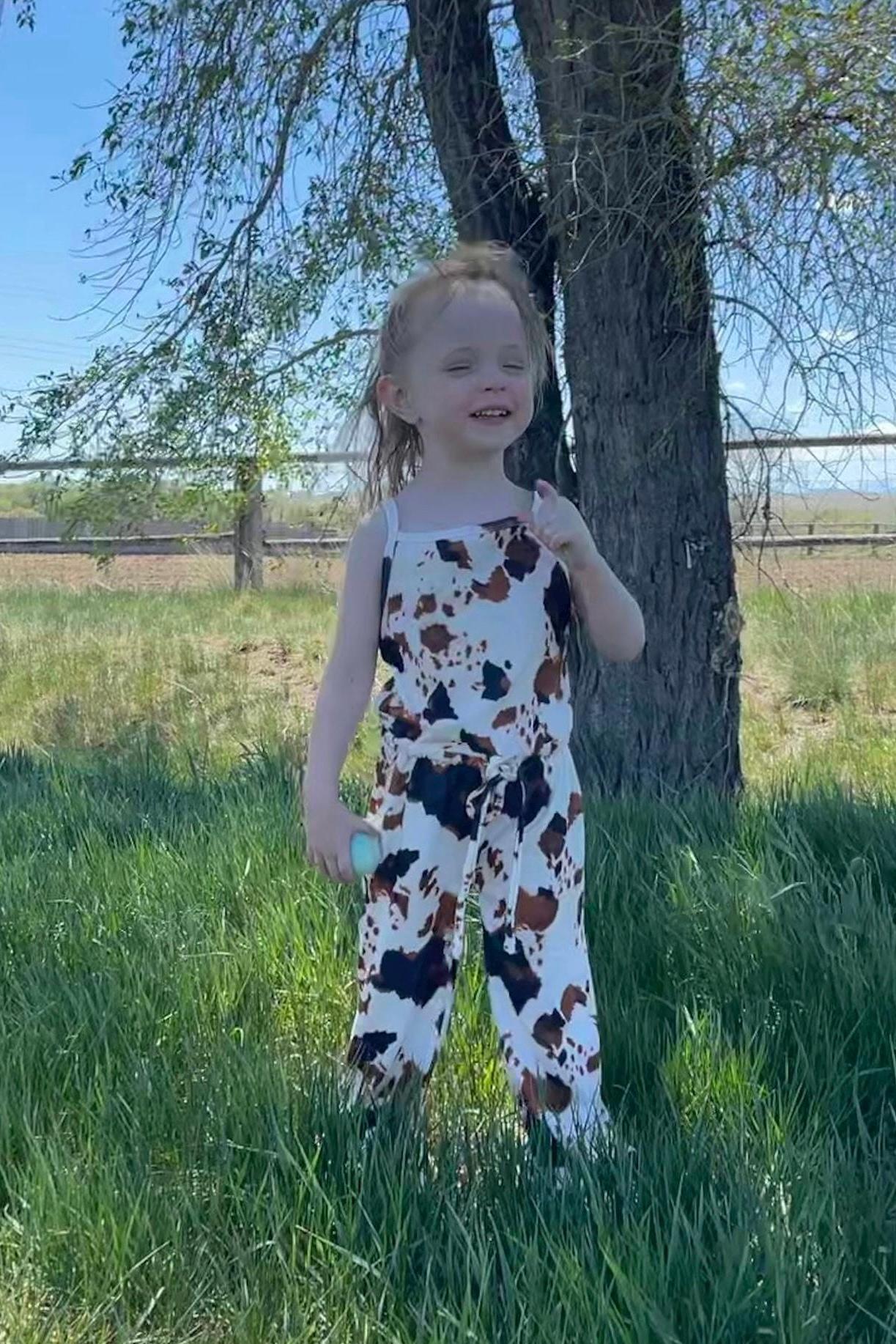 Cow Print Outfit, Cowgirl Jumpsuit, Western Rompers for Girls, Girls Western Outfits, Cow Print Outfit Baby Girls Toddlers - Razels