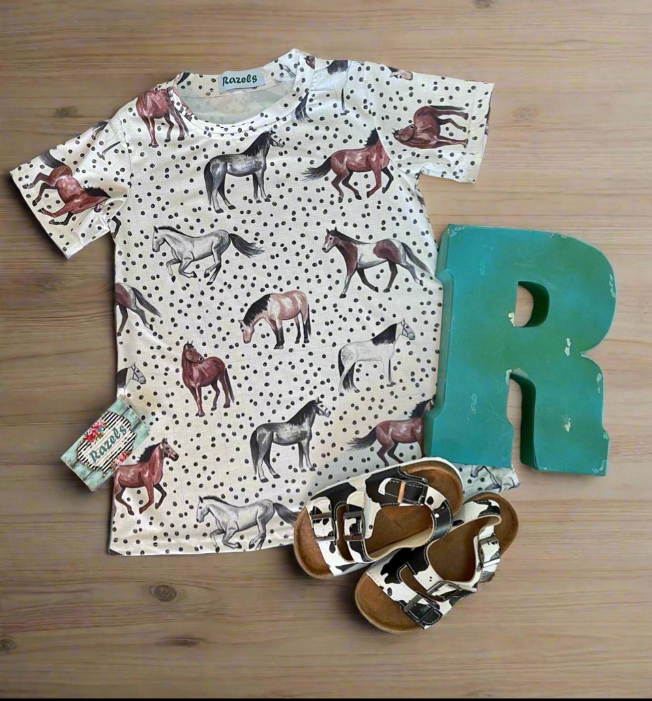 COW PRINT Sandals, kids WESTERN Cow Cork Sandals - Razels