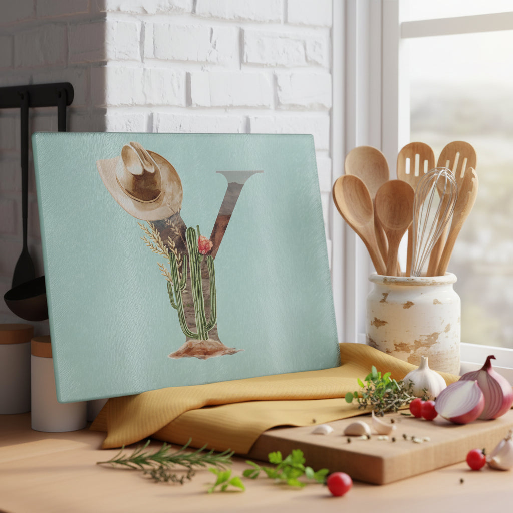 Personalized Wedding Gift, Western Initial Cutting Board Custom Cowboy Ranch Kitchen Decor Newlywed Keepsake Hostess Present -Razels