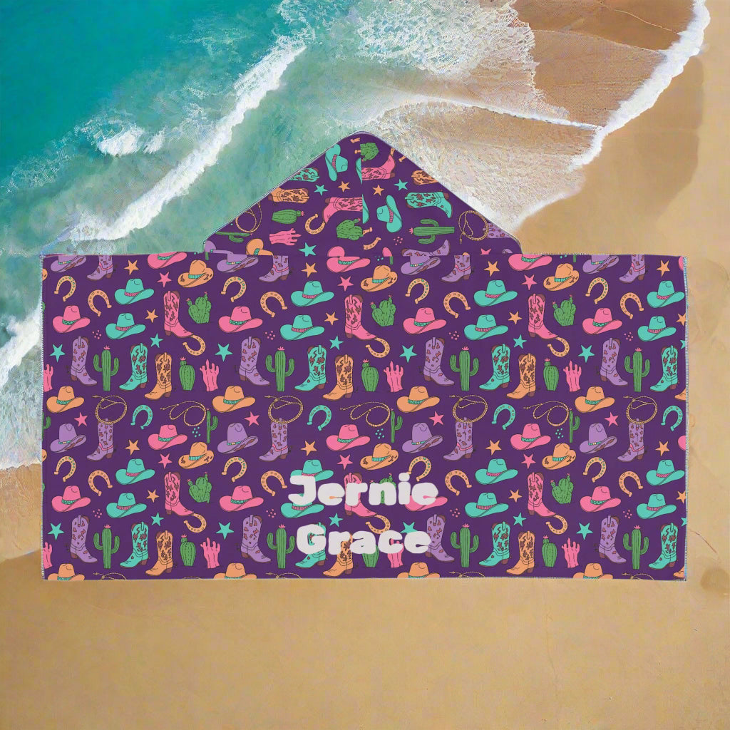 cowgirl beach towel birthday gift for cowgirls