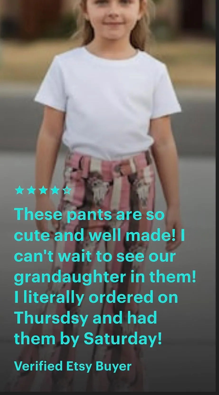 Girls Floral Cow Skull Bell Bottom Jeans, Pink Western Flare Pants
