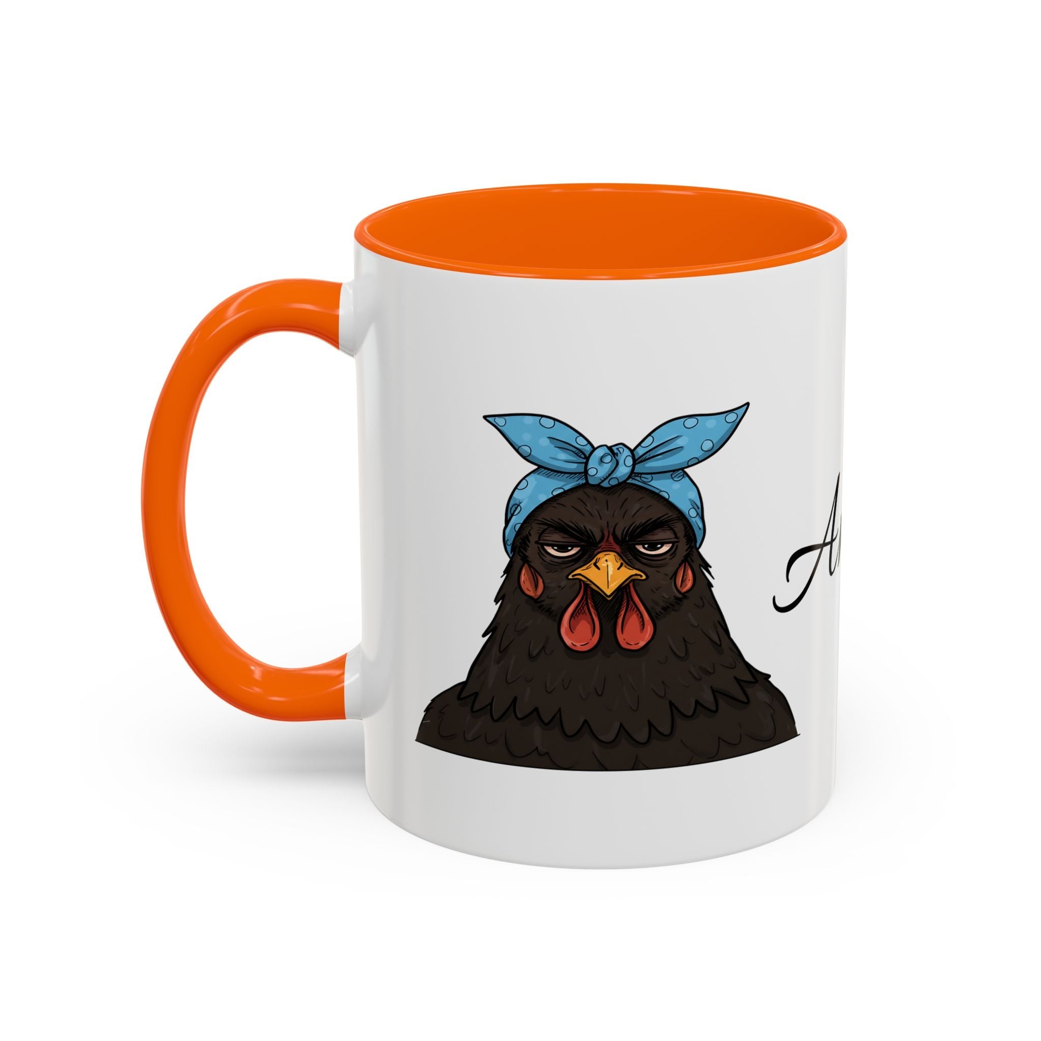 Crazy Chicken Lady Mug, Personalized Name, Mad Hen Mug, Chicken Coffee Cup, Gift for Chicken Lover, Quirky Coffee Cup - Razels