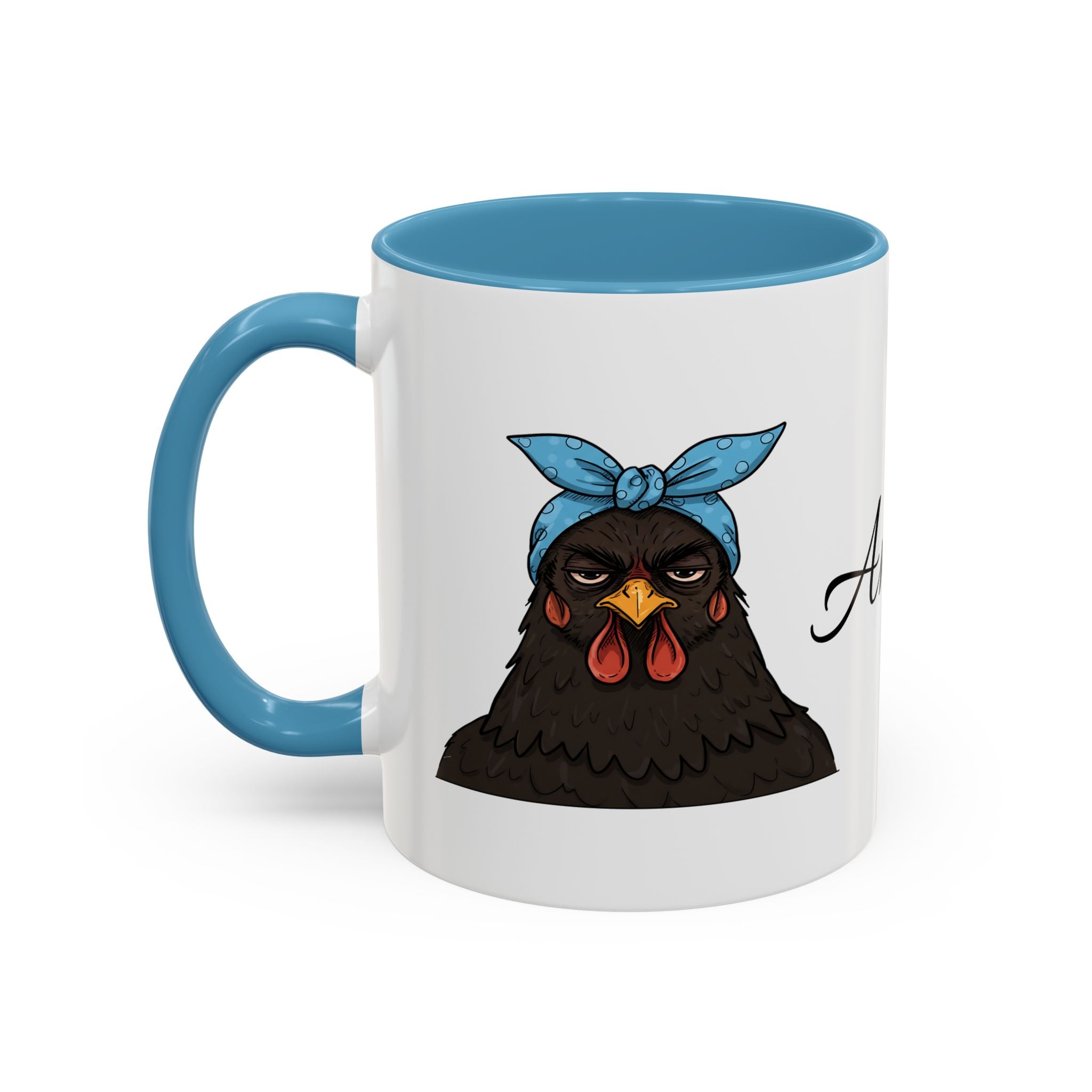 Crazy Chicken Lady Mug, Personalized Name, Mad Hen Mug, Chicken Coffee Cup, Gift for Chicken Lover, Quirky Coffee Cup - Razels