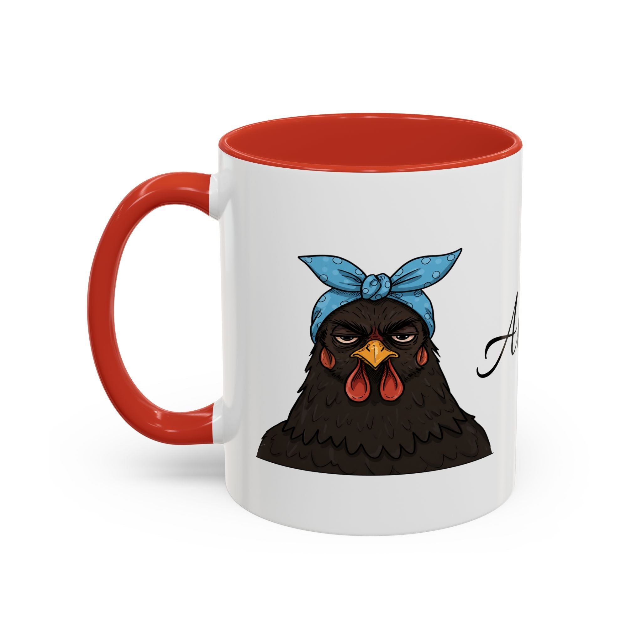 Crazy Chicken Lady Mug, Personalized Name, Mad Hen Mug, Chicken Coffee Cup, Gift for Chicken Lover, Quirky Coffee Cup - Razels