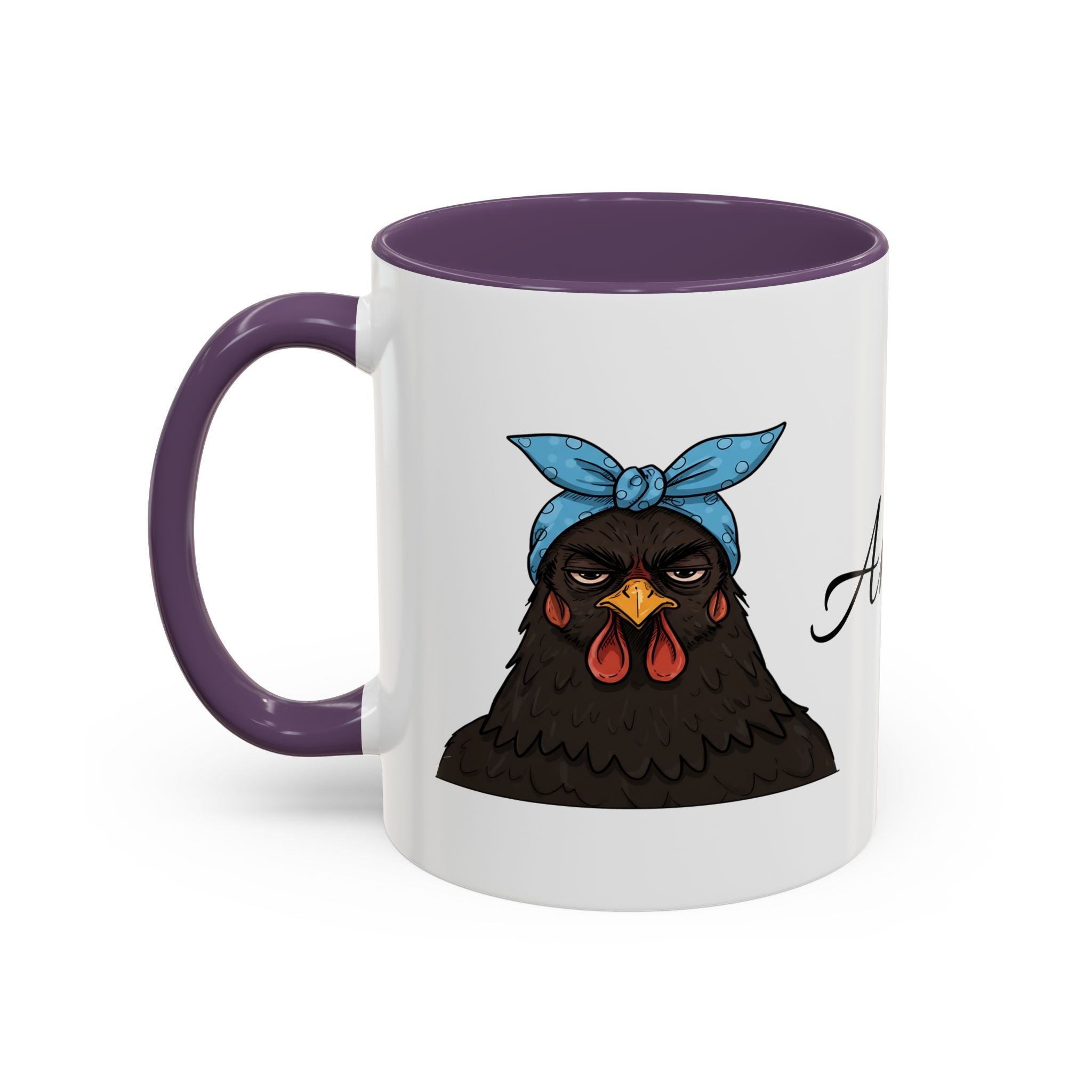 Crazy Chicken Lady Mug, Personalized Name, Mad Hen Mug, Chicken Coffee Cup, Gift for Chicken Lover, Quirky Coffee Cup - Razels