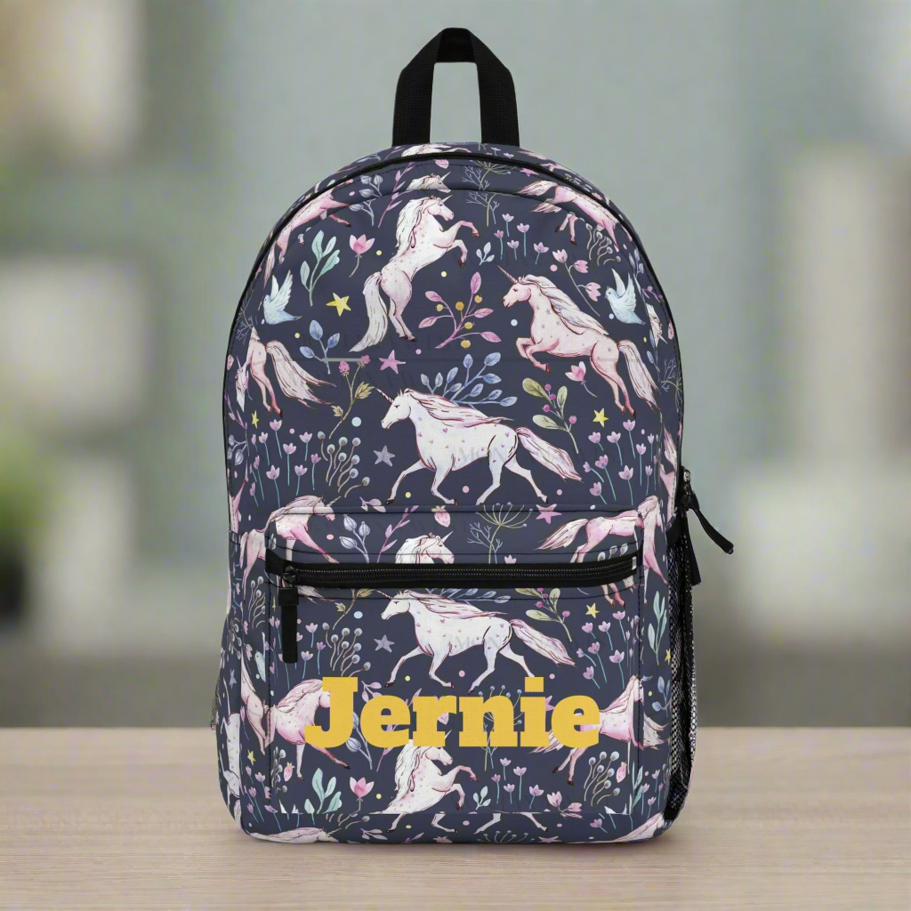 custom unicorn backpack, kids personalized backpack,