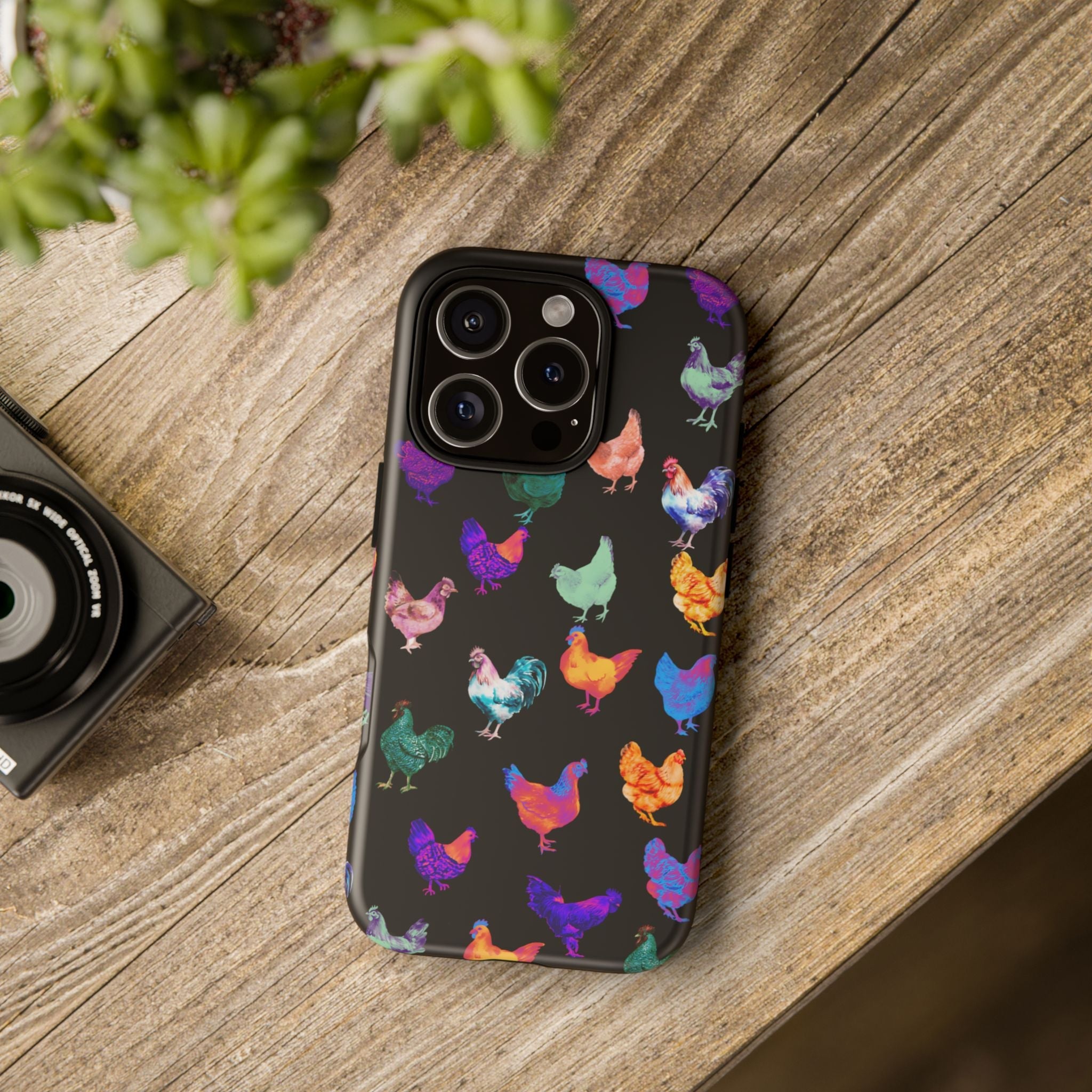 Cute Chicken Phone Case, Neon Chicken Phone Case, Chicken Lover Gift, QUIRKY PHONE CASE - Razels
