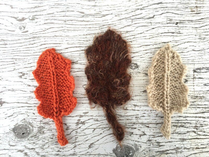 Fall Leaves Knit RUSTIC HOME DECOR Autumn Leaves - Razels