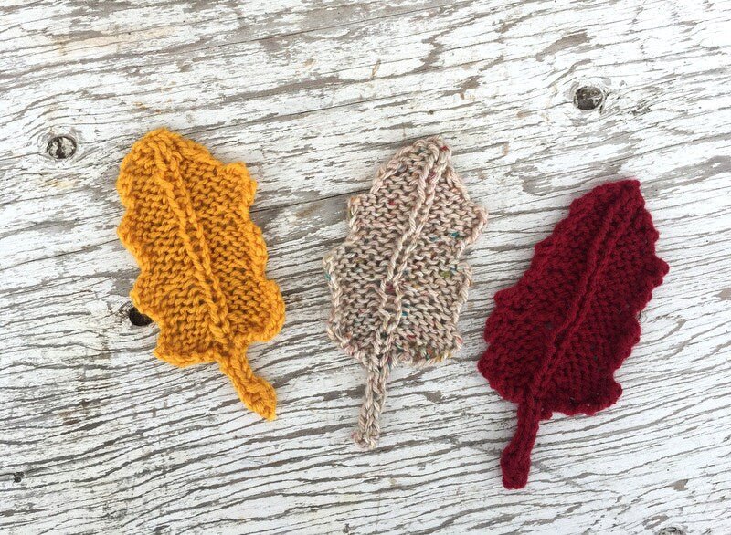 Fall Leaves Knit RUSTIC HOME DECOR Autumn Leaves - Razels