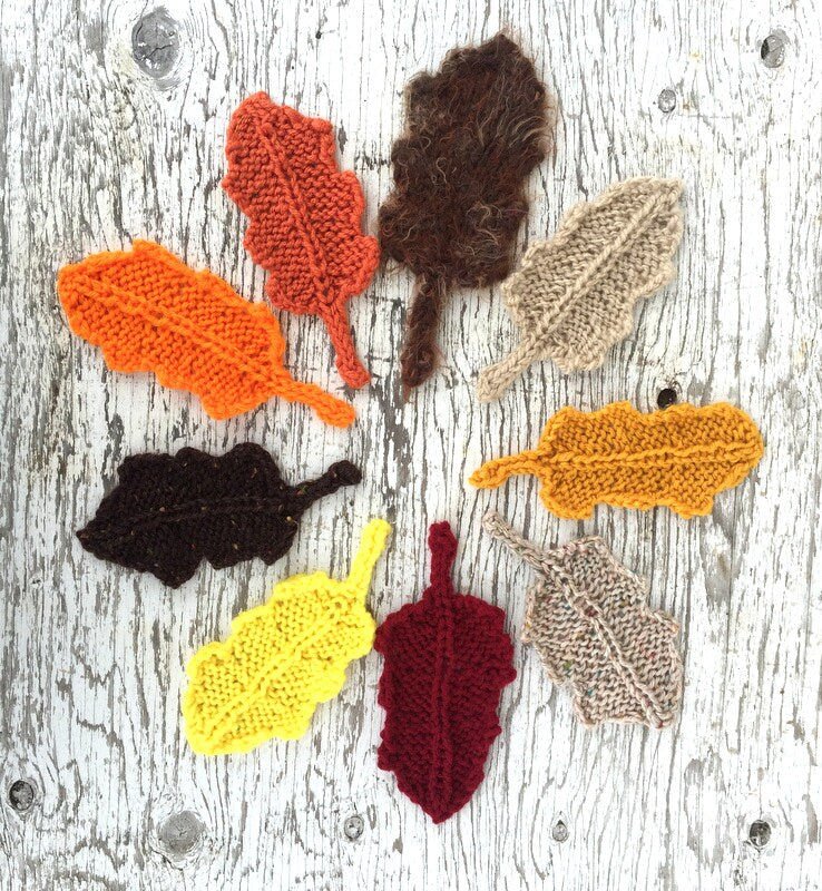 Fall Leaves Knit RUSTIC HOME DECOR Autumn Leaves - Razels