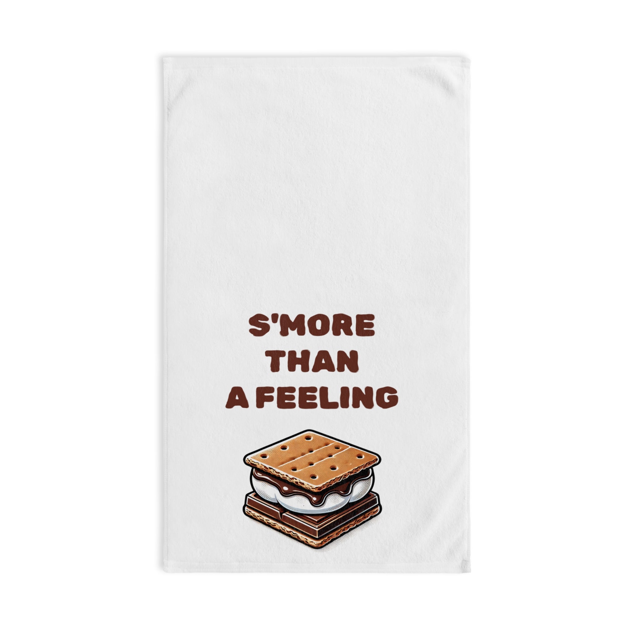 Funny S'mores Hand Towel – "S'more Than a Feeling" Camp Kitchen Decor, Gift for Campers & Bakers - Razels