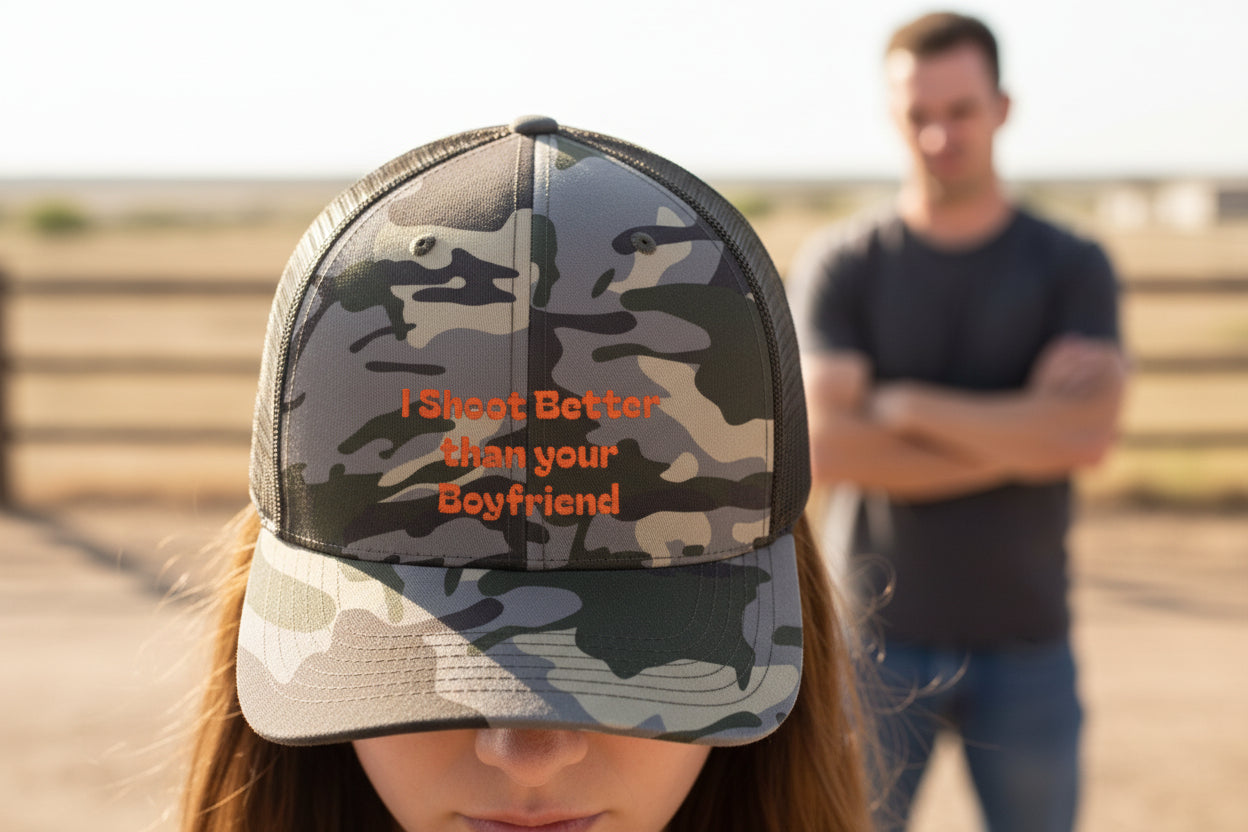 Hunting Hat for Wife, Embroidered Camouflage Trucker Hat -Razels