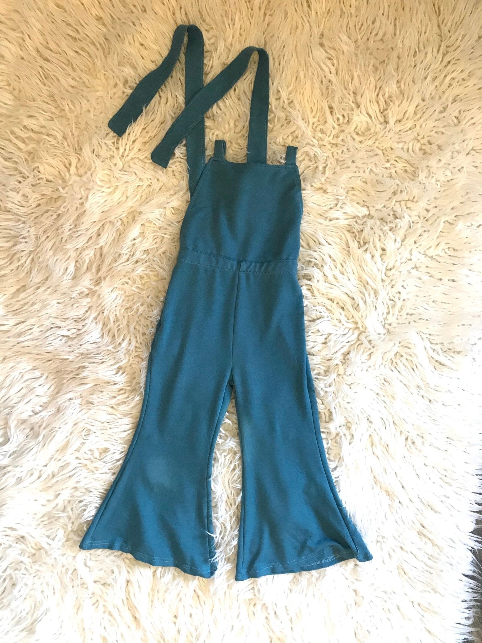 Girls Jumpsuit / Suspender Flared Trousers / Serape Stripe Toddler BOHO Suspender Overalls - Razels