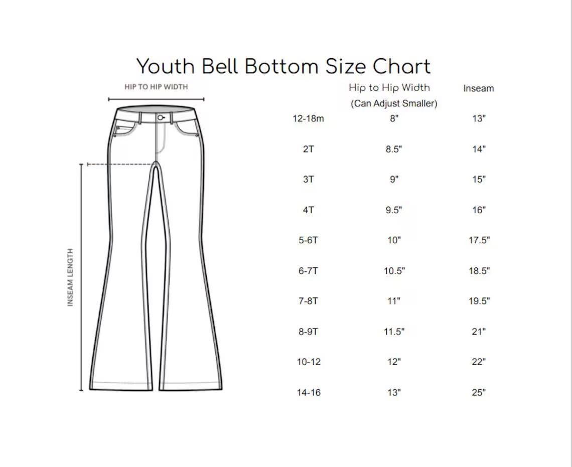 Girls Western Bell Bottom Jeans | Vintage Cowboy Jeans, Brown Western Jeans - Razels