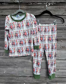 Christmas Horse Family Pajamas, Matching Western Holiday PJs for Adults and Kids