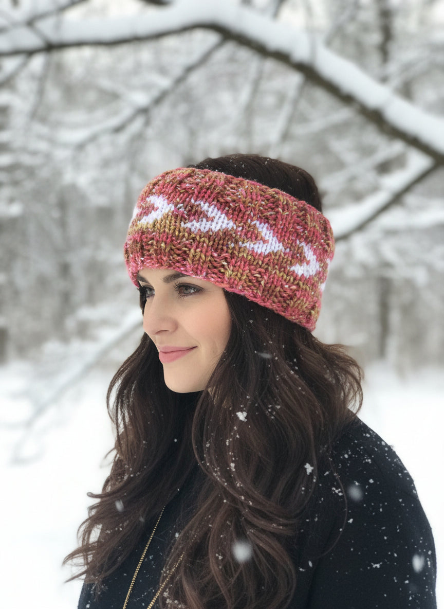 handknit boho arrow headband
