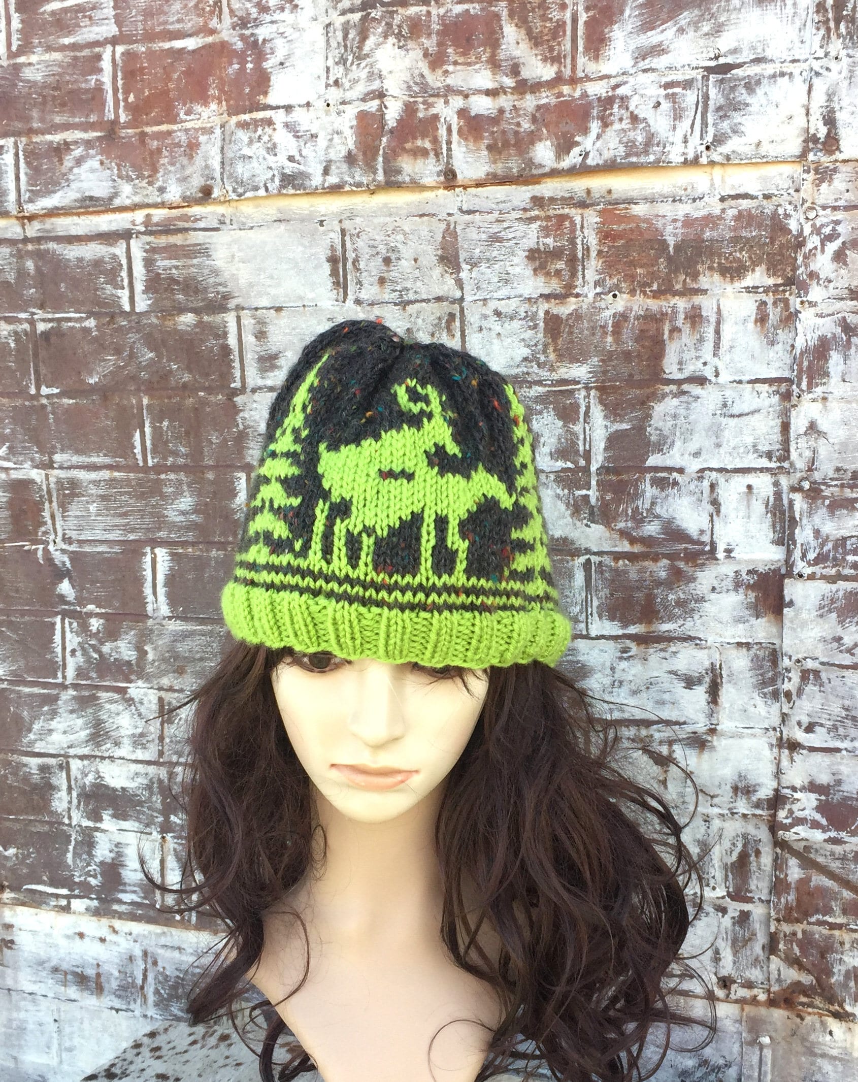 neon green elk sex hat