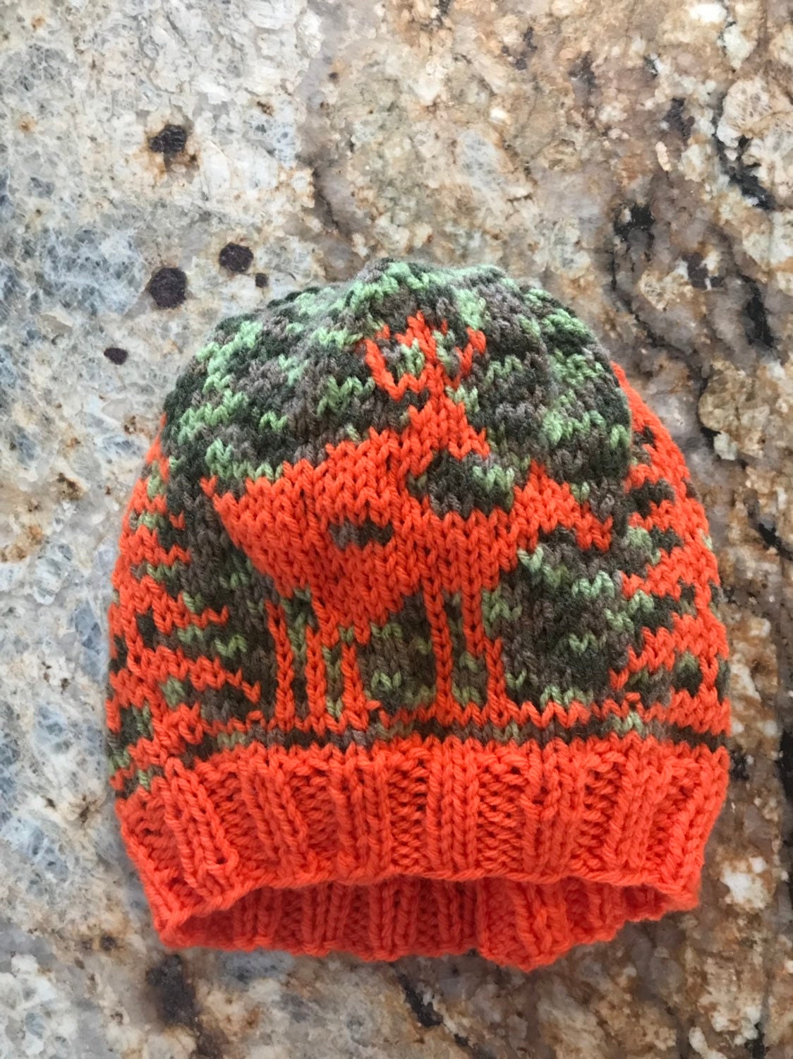 The Perfect Valentine’s Day Gift for the Hunter or Outdoorsman 
The &quot;Fornicators&quot; Hat! Hand-knit in classic camo and vibrant hunter orange, this unique hat is perfect for fall, hunting season, and beyond. SHIPS FREE