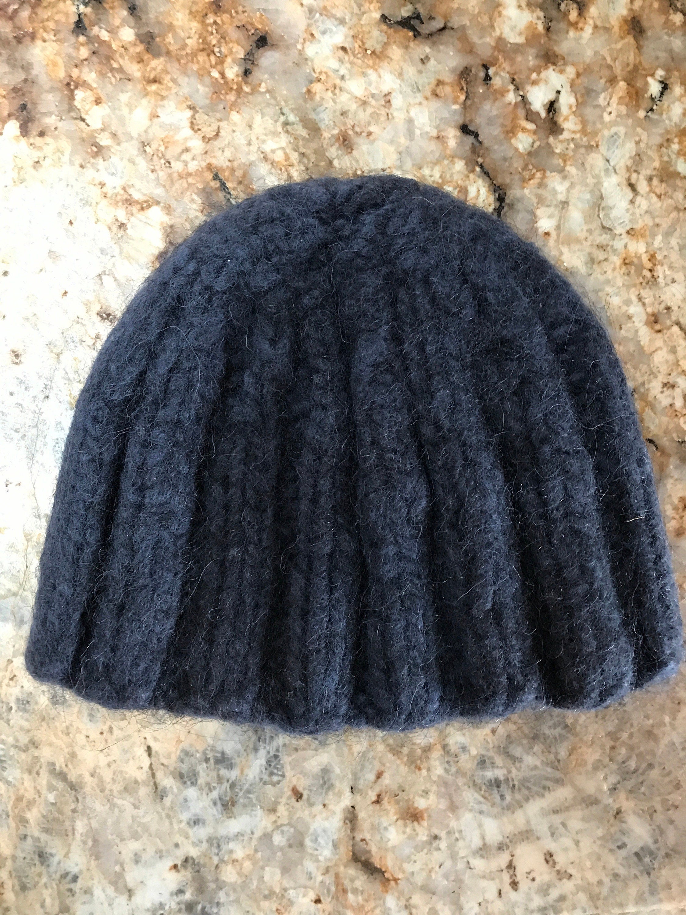 Navy Blue Knit Man Hat, READY TO SHIP Beanie