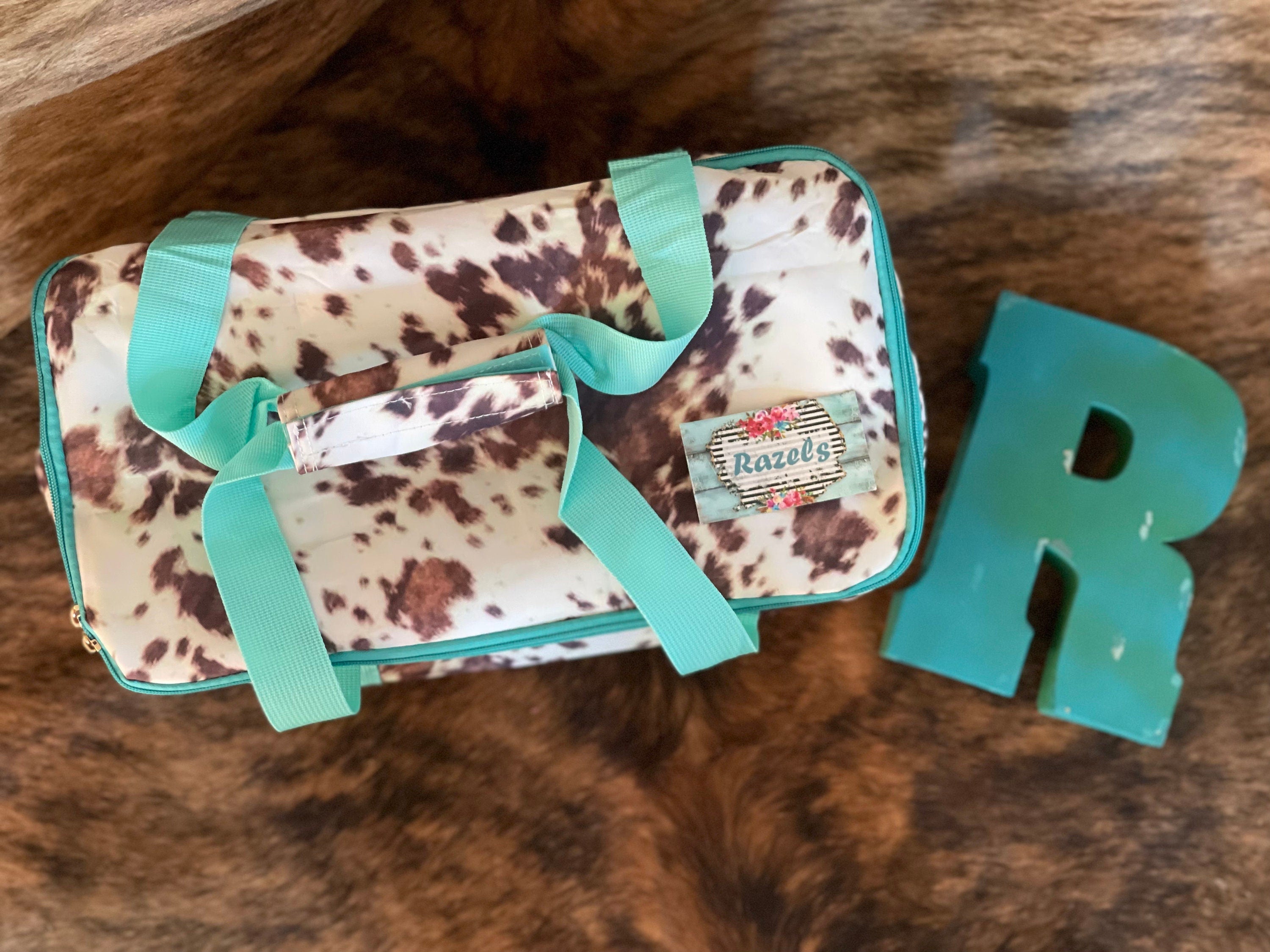 WESTERN COOLER | Soft Cooler BAG, Cow Print Cooler Bag
