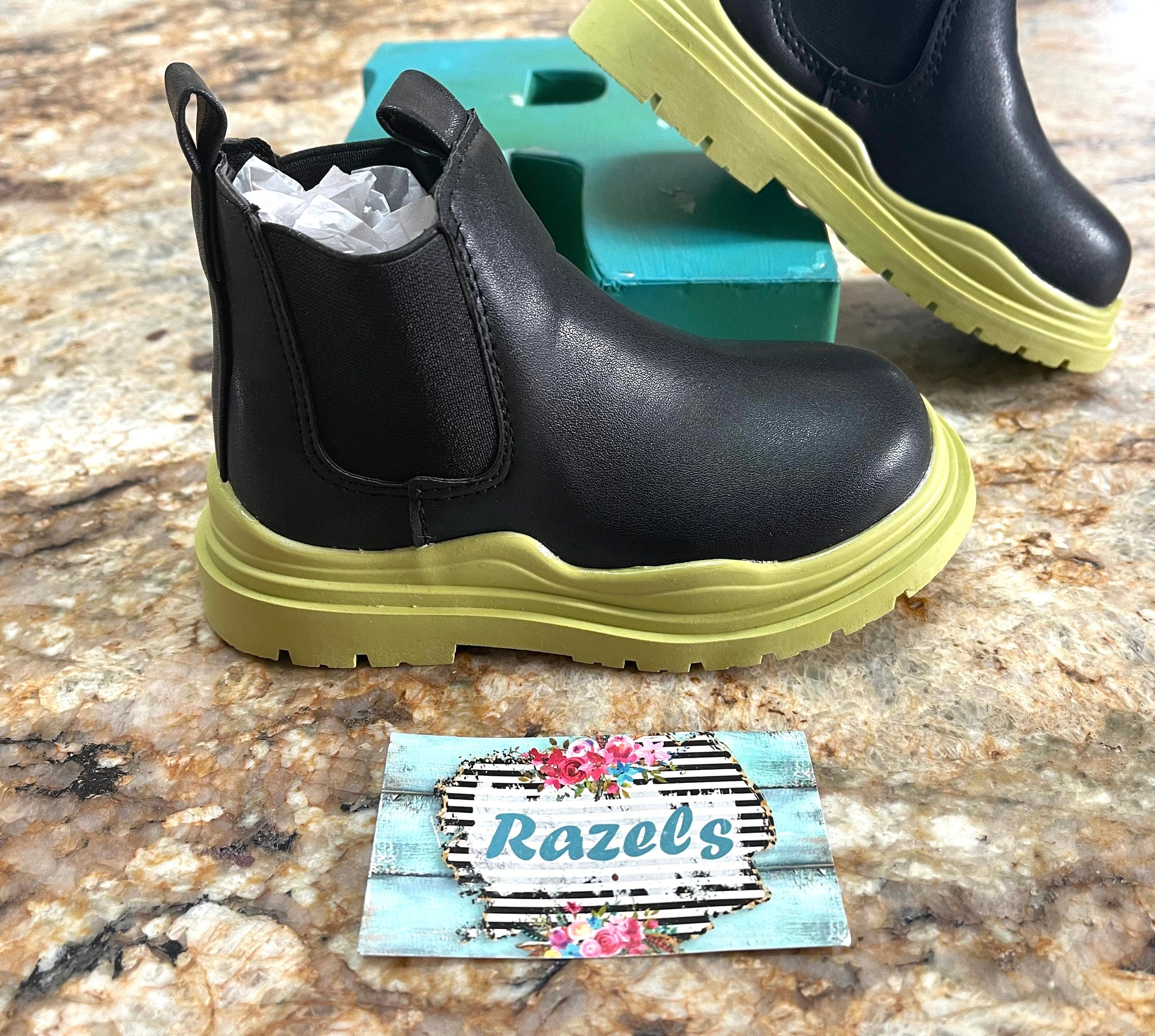 Kids Boots Waterproof Leather Boots back to school fall boots rain boots chunky sole boots