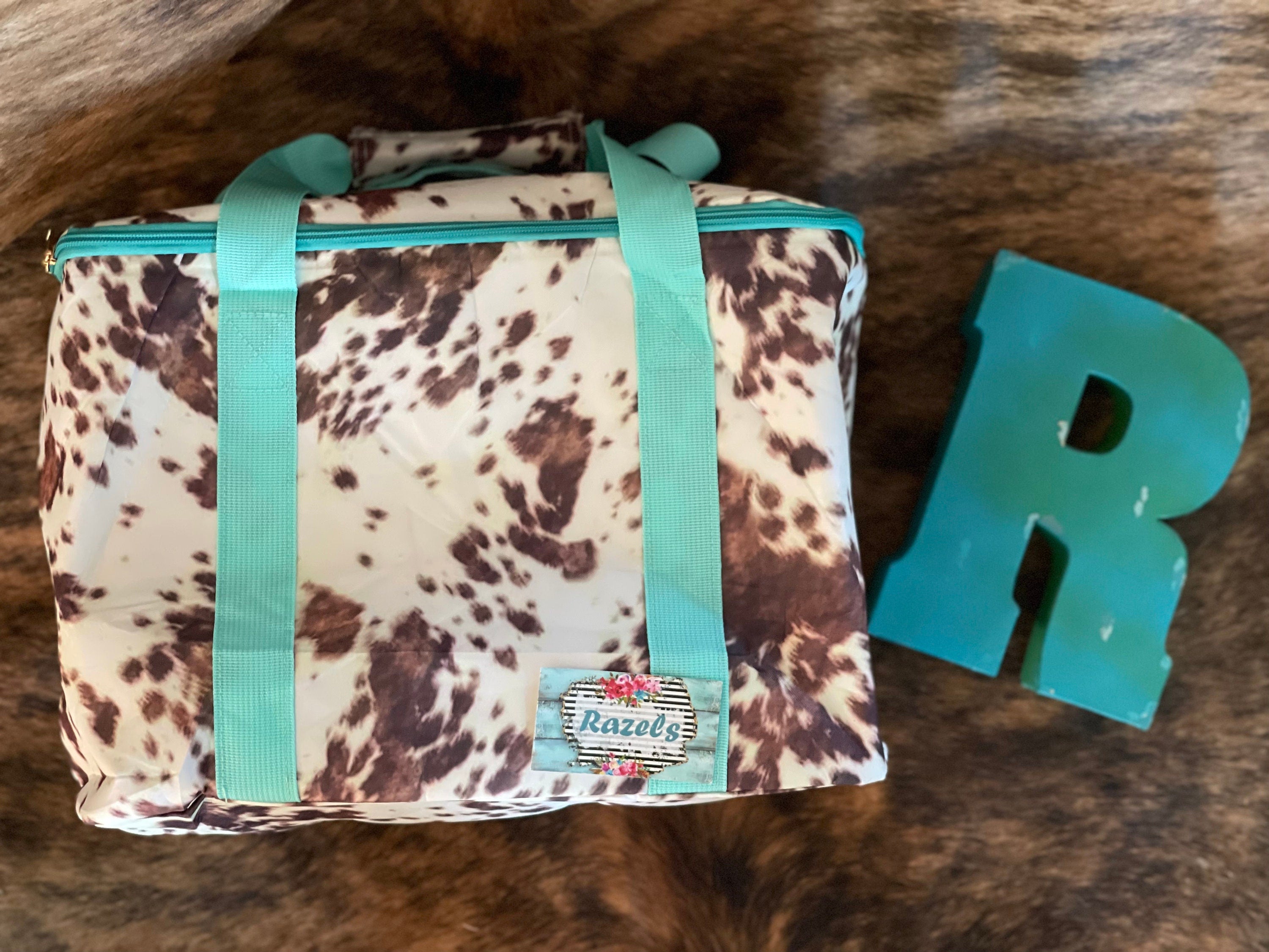 WESTERN COOLER | Soft Cooler BAG, Cow Print Cooler Bag