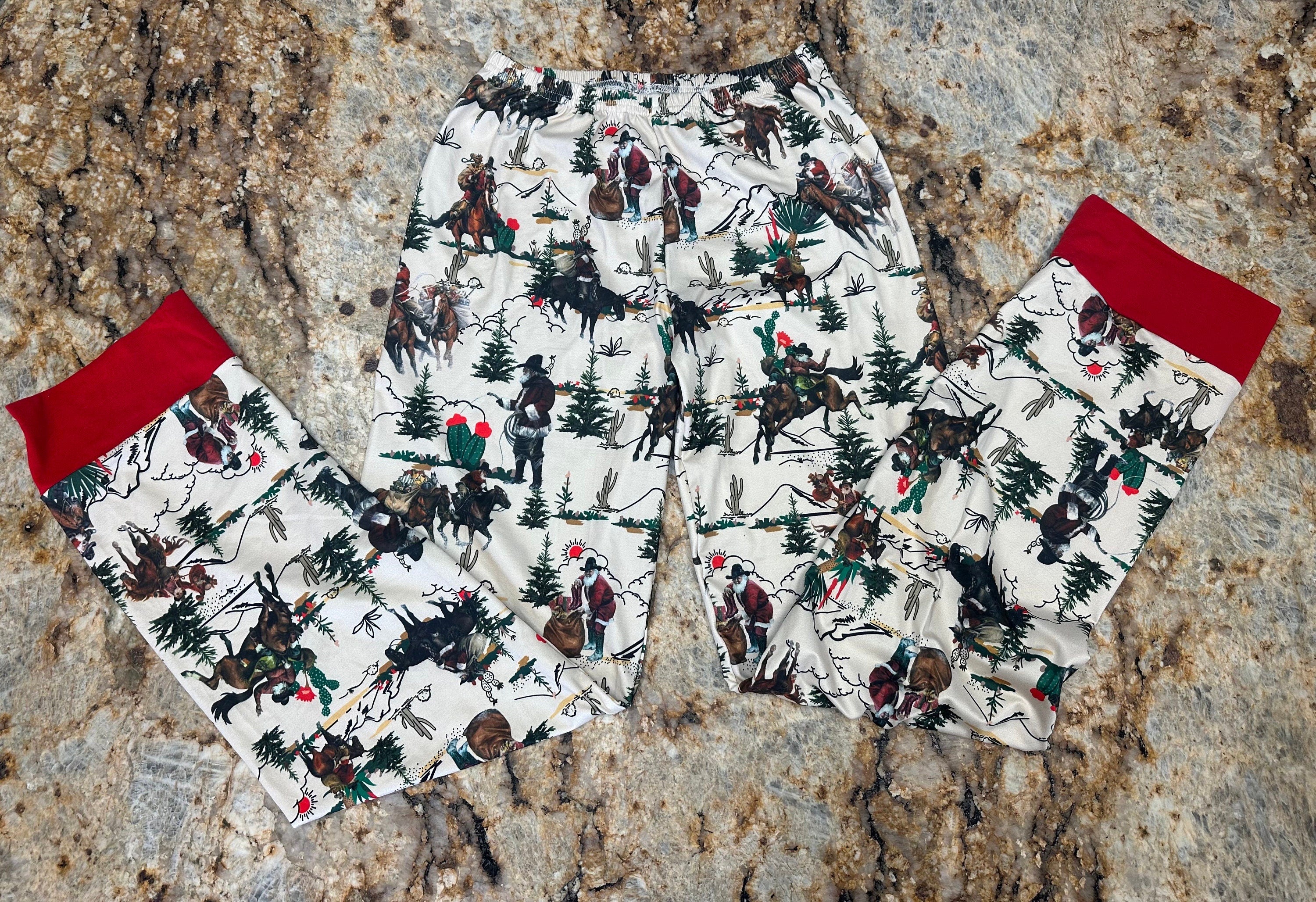 Cowboy Santa Christmas Pajamas: Western Family Matching Sleepwear -Razels