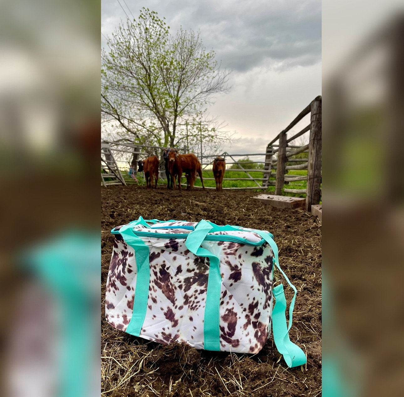 WESTERN COOLER | Soft Cooler BAG, Cow Print Cooler Bag