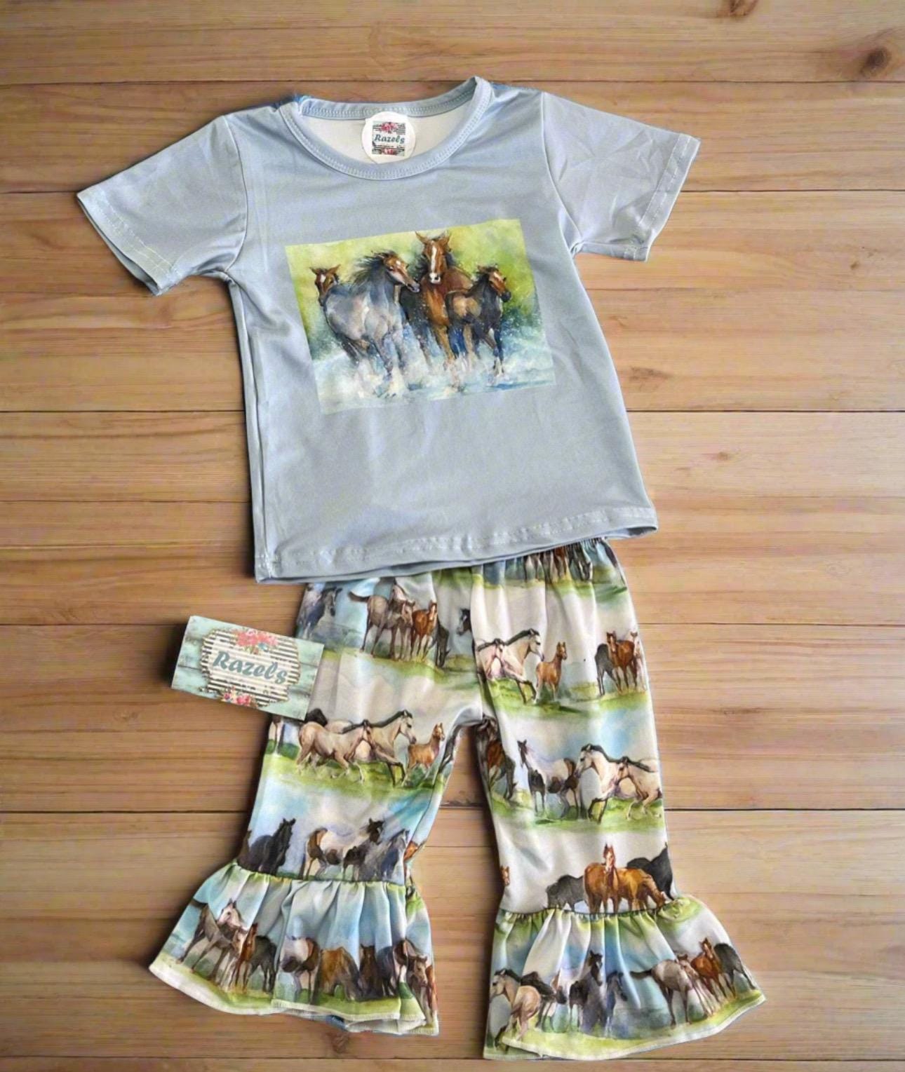 HORSE OUTFIT, Vintage Horse Bell Bottom Outfit for Girls 🐴❤️

Let your little one shine in this Vintage Horse Bell Bottom Outfit, featuring a charming Retro Horse Print Bell Bottom Pants and a Retro Horse T-Shirt. Perfect for horse lovers! 🐴❤️

✨ Key Highlights
✅ True-to-Size Fit: Comfortable for all-day wear and perfect for play or events.
✅ Soft & Stretchy Fabric: Crafted from a premium cotton/spandex blend for easy care and durability 🧺.