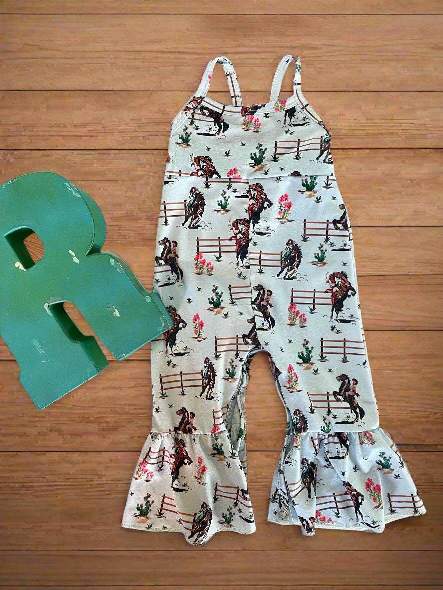 Adorable Western Cowgirl Print Romper/Jumpsuit – Pink or Blue!
The Wild West just got cuter with this fabulous Western Cowgirl Print Romper! High-quality jumpsuit features an allover Vintage Cowgirl Print that&#39;s perfect for your little cowgirl.