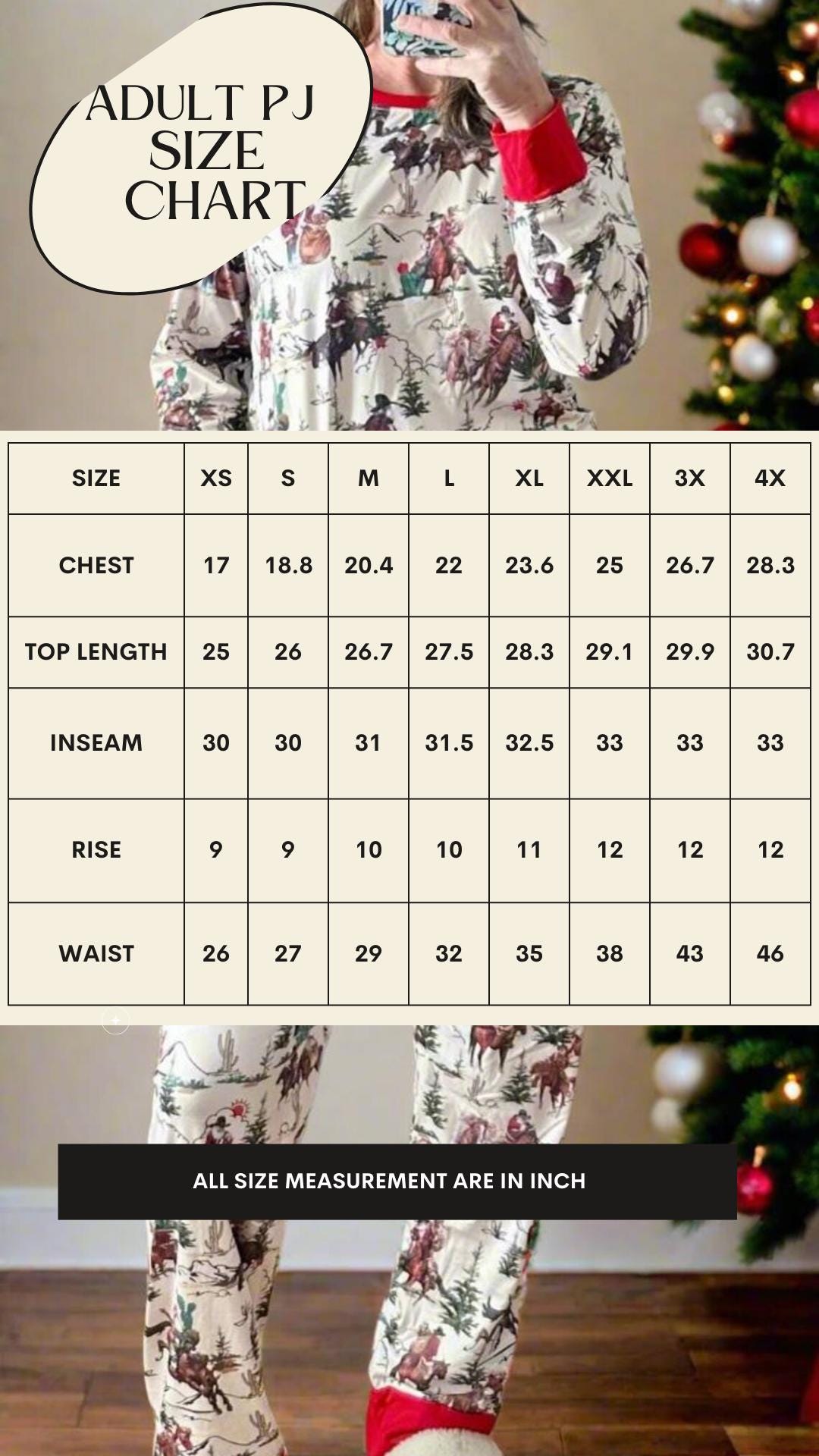 Cowboy Santa Christmas Pajamas: Matching Western Family Holiday PJs -Razels